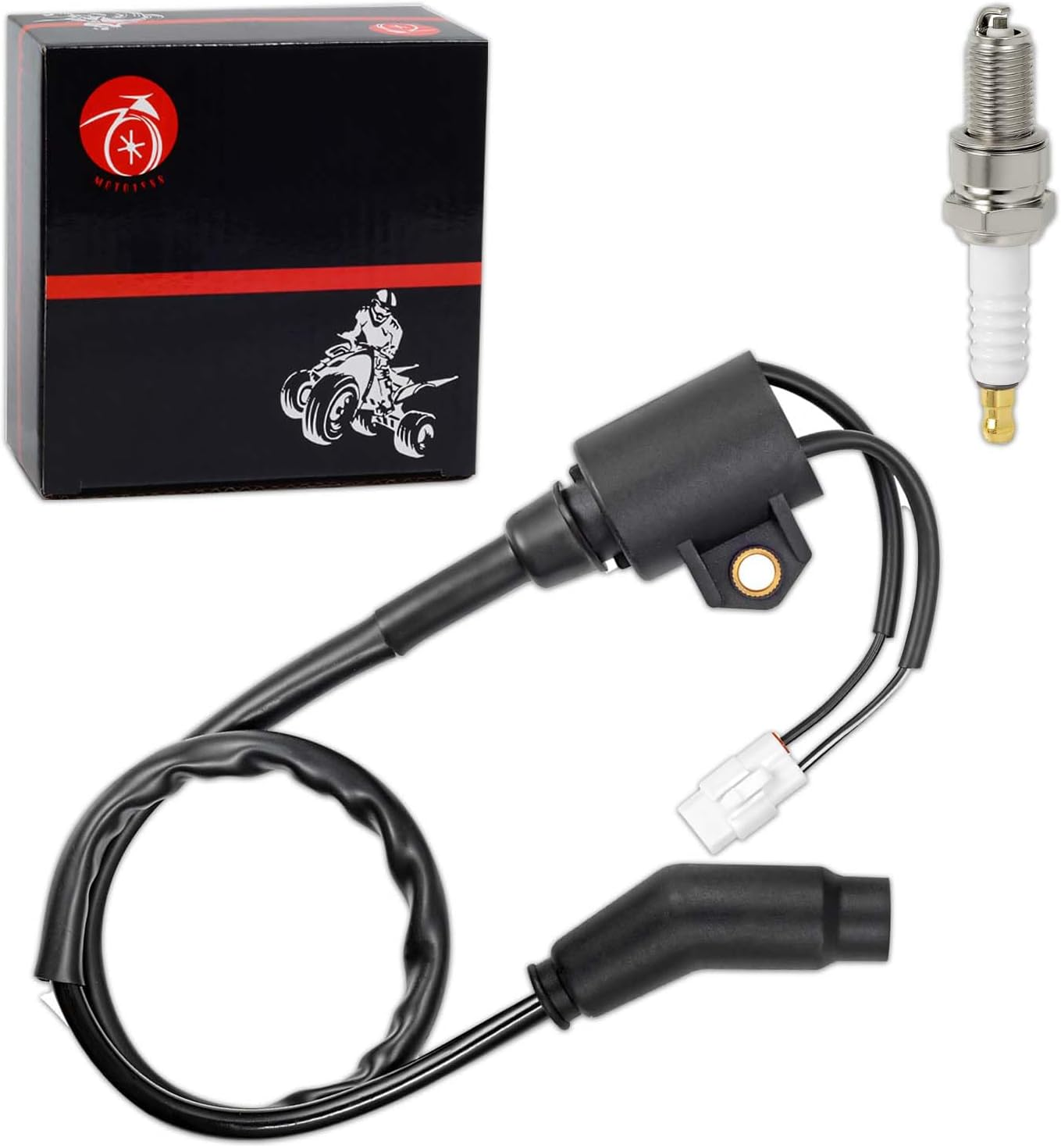 Ignition Coil & Spark Plug for Polaris Hawkeye 300 2006-2011 Sportsman 300 2008-2010 3089910 image number 4