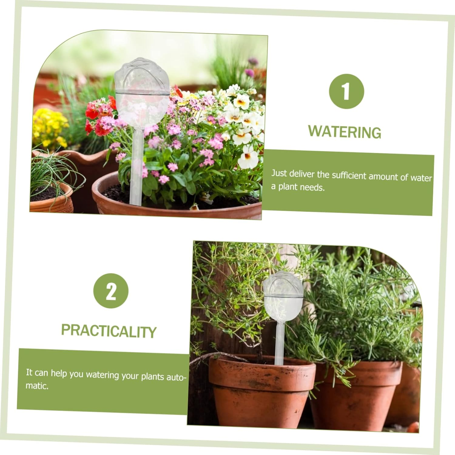 Happyyami Automatic Watering Machine Glass Plant Watering Device for Indoor Outdoor Use for Flower Plants image number 5