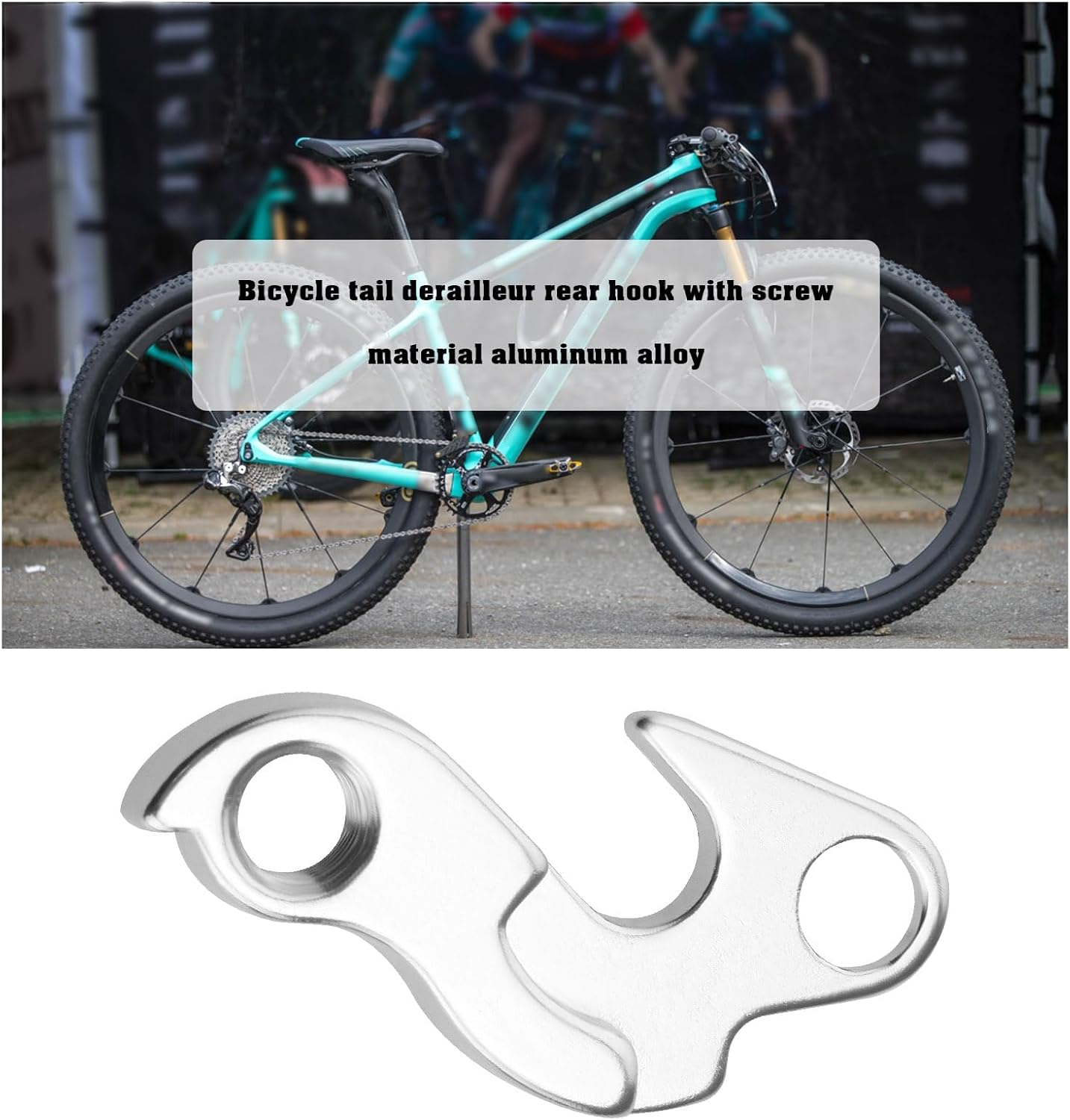 Emsea 2PCS Mech Derailleur Hanger Derailleur Hook Bicycle Tail Hook Rear Derailleur Hook Aluminum Alloy with Screws for MTB Mountain Road Bike Cycling Bicycle image number 2