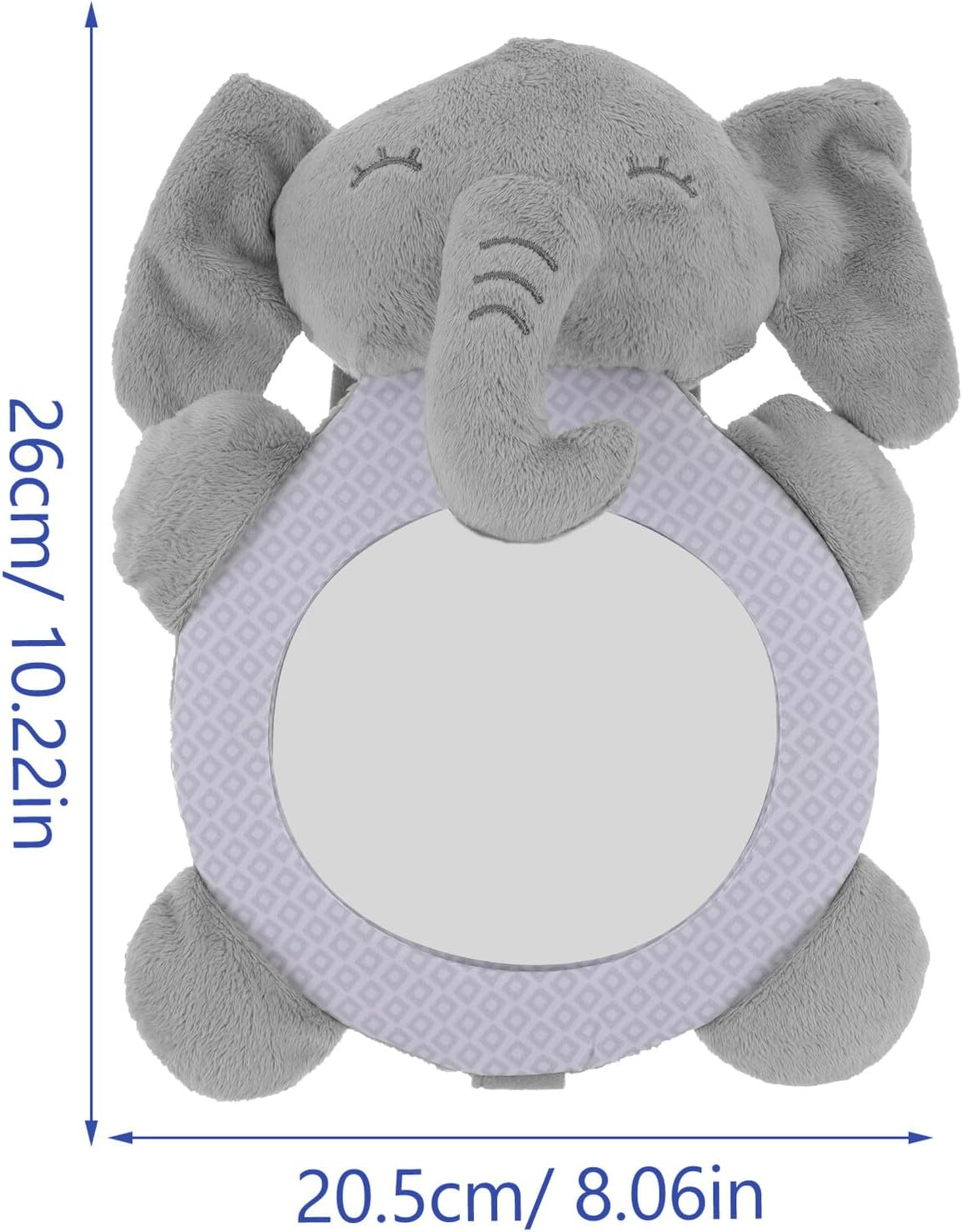 Rear Facing Car Mirror for Safety and Observation Cute Animal Design Mirror Wide View for Rear Facing Car Seats to Anxiety Road Trips image number 2