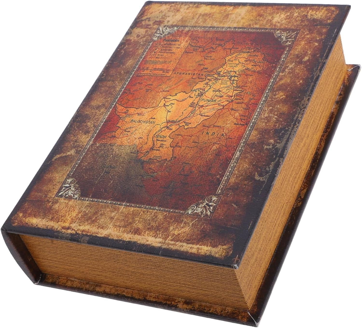 Sosoport Book Shaped Storage Box Fake Book Decorative Key Organizer Large Jewelry Box for Home Decor image number 4