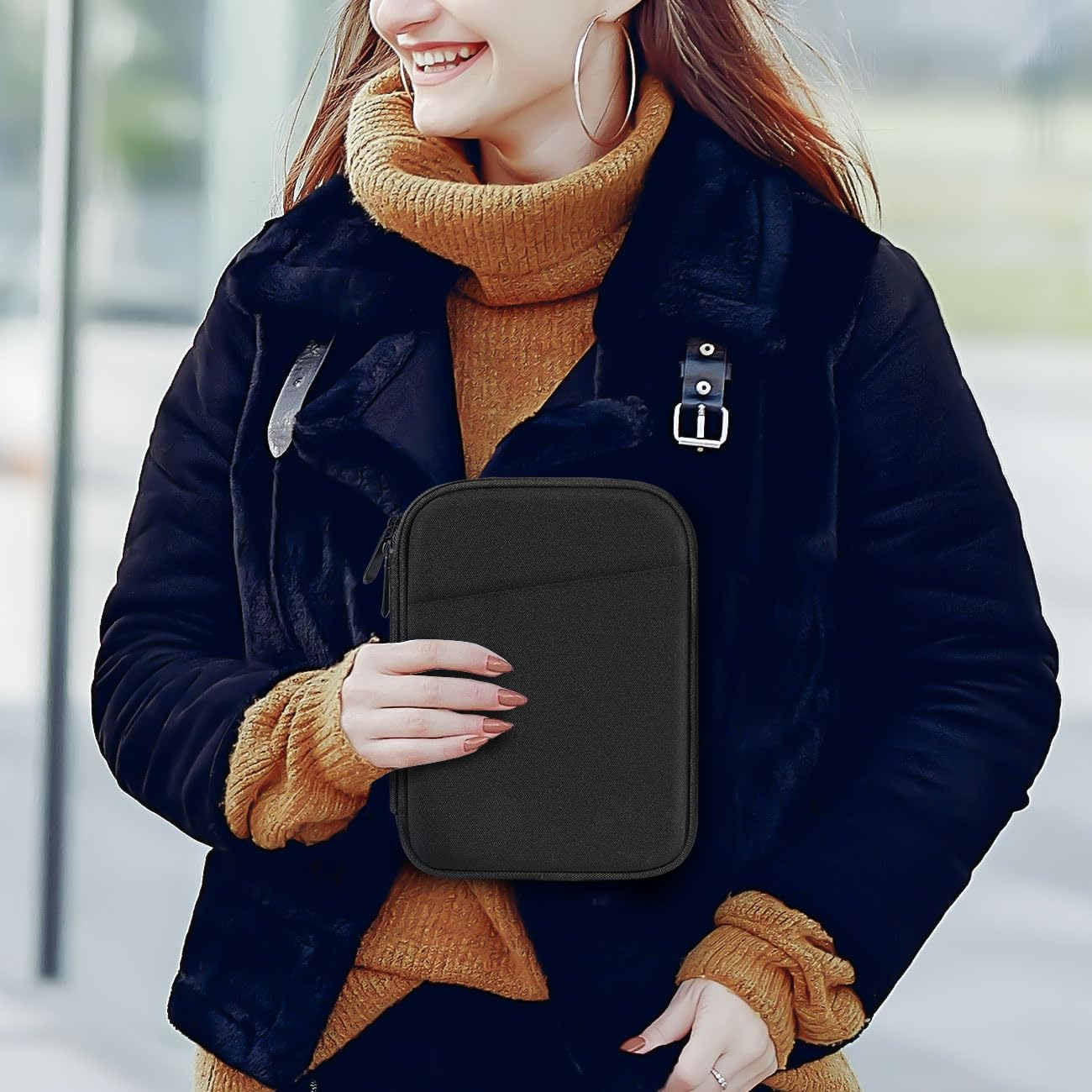 Vinabilia 6-7 Inch Protective Sleeve Carrying Case for All-New 6" Kindle 11Th Gen 2022/10Th Gen 2019/8Th Gen 2016, 6.8" Kindle Paperwhite 11Th/10Th Gen 2021/2018, Kindle Oasis E-Reader, Black - Blooming Bouquet image number 7