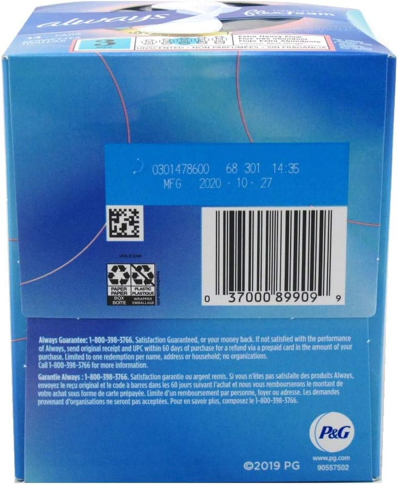 Always Pads Size 3 Infinity with Flex Foam 14 Count X-Heavy Flow (2 Pack) image number 1