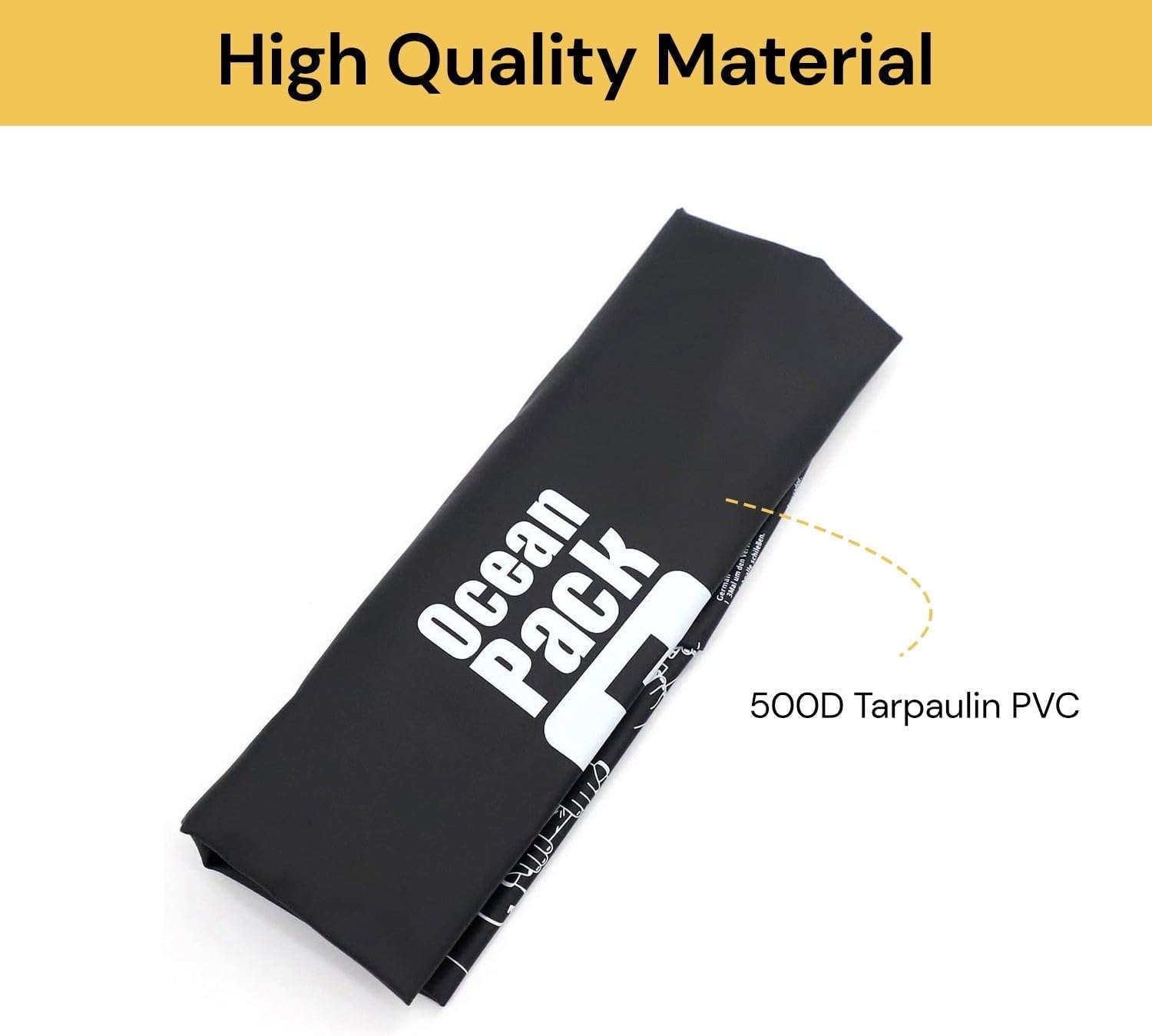 EZONEDEAL 10L Outdoor Swimming Waterproof Bag Camping Rafting Storage Dry Bag for Kayaking/Swimming/Hiking/Fishing/Beach with Adjustable Strap Hook, Moisture-Proof Storage Quarantine Bag (Yellow, 10L) image number 5