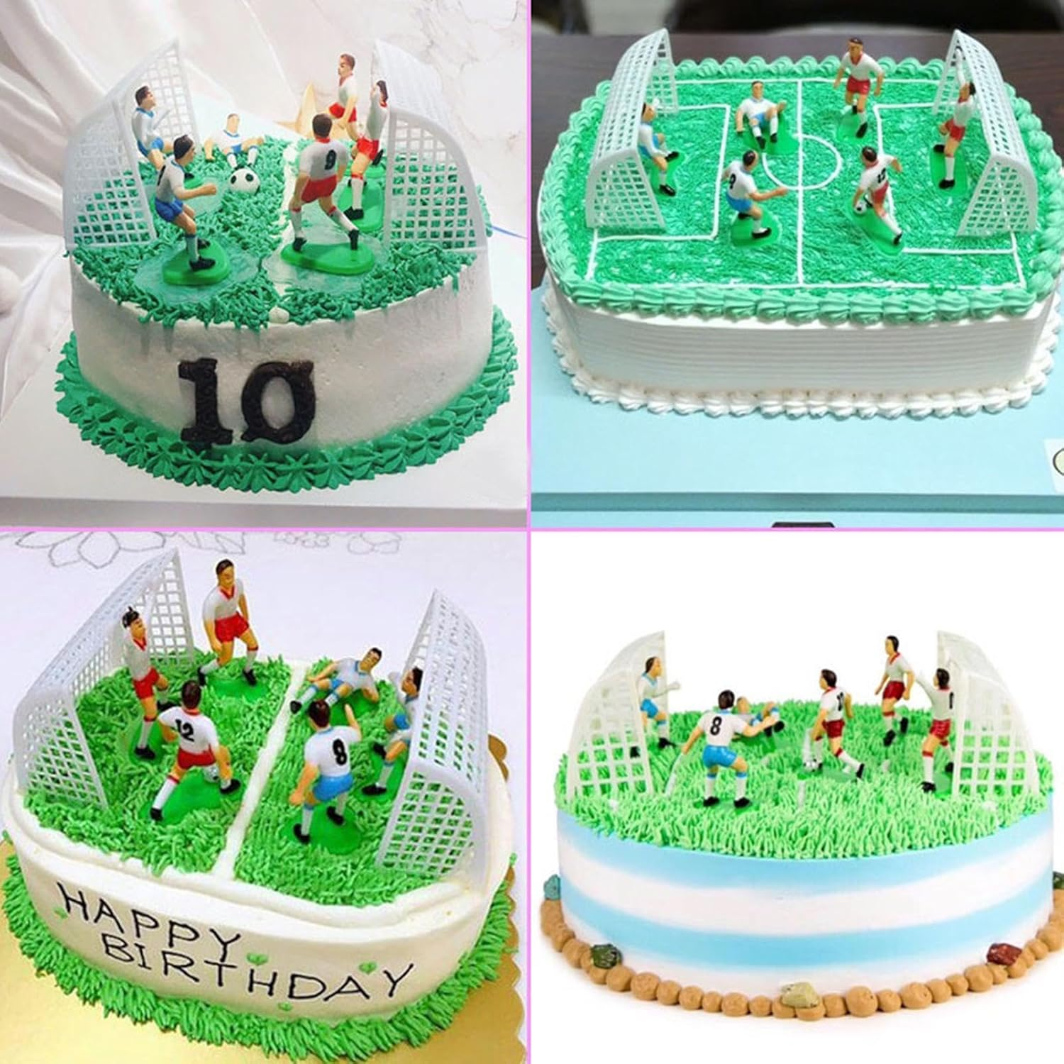 Football Cake Decorations | Birthday Ball Toppers Decorations - Cake Decorations Football Themed Party Supplies Cake Topper for Men Boys Soccer image number 5