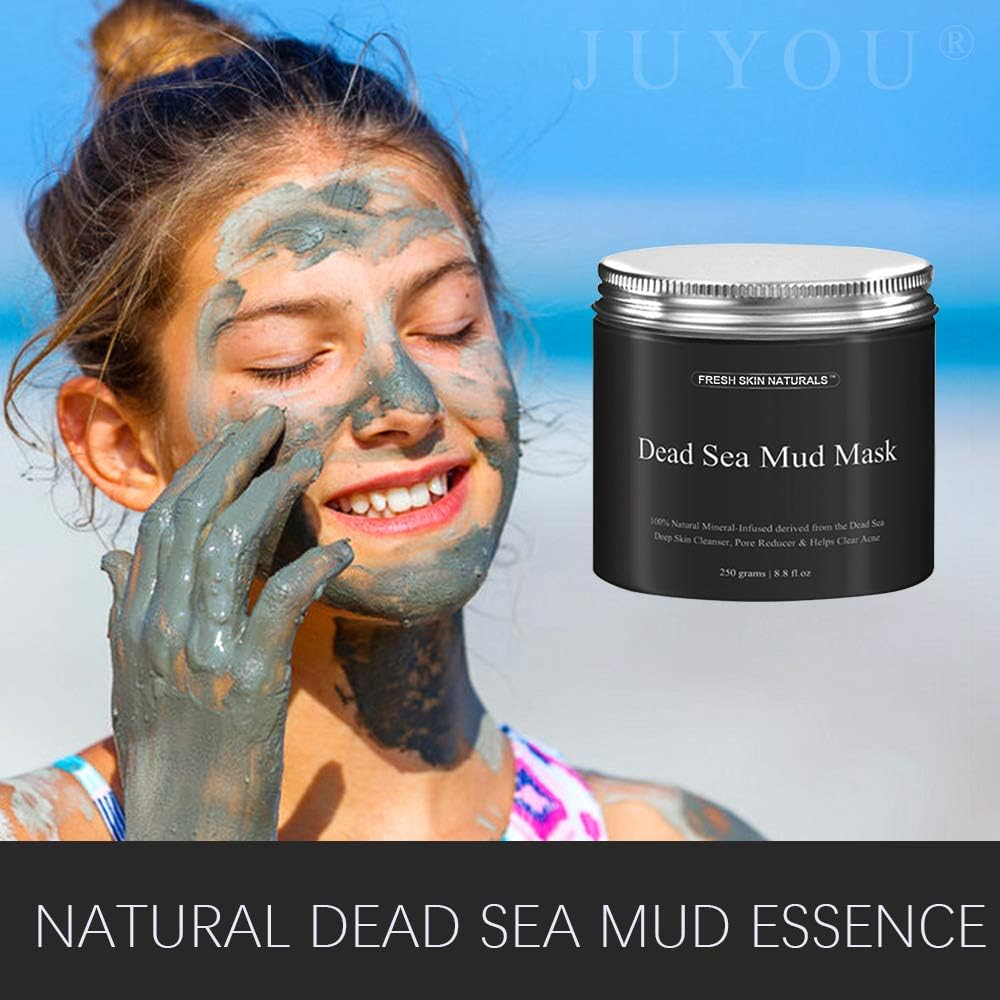 Mud Mask for Face and Body Nourishing, Deep Pore Cleansing, Acne and Blackheads Treatment, anti Aging and anti Wrinkle, Organic Natural Facial Mask for Smoother and Softer Skin More Flexible (8.8 Oz) image number 2
