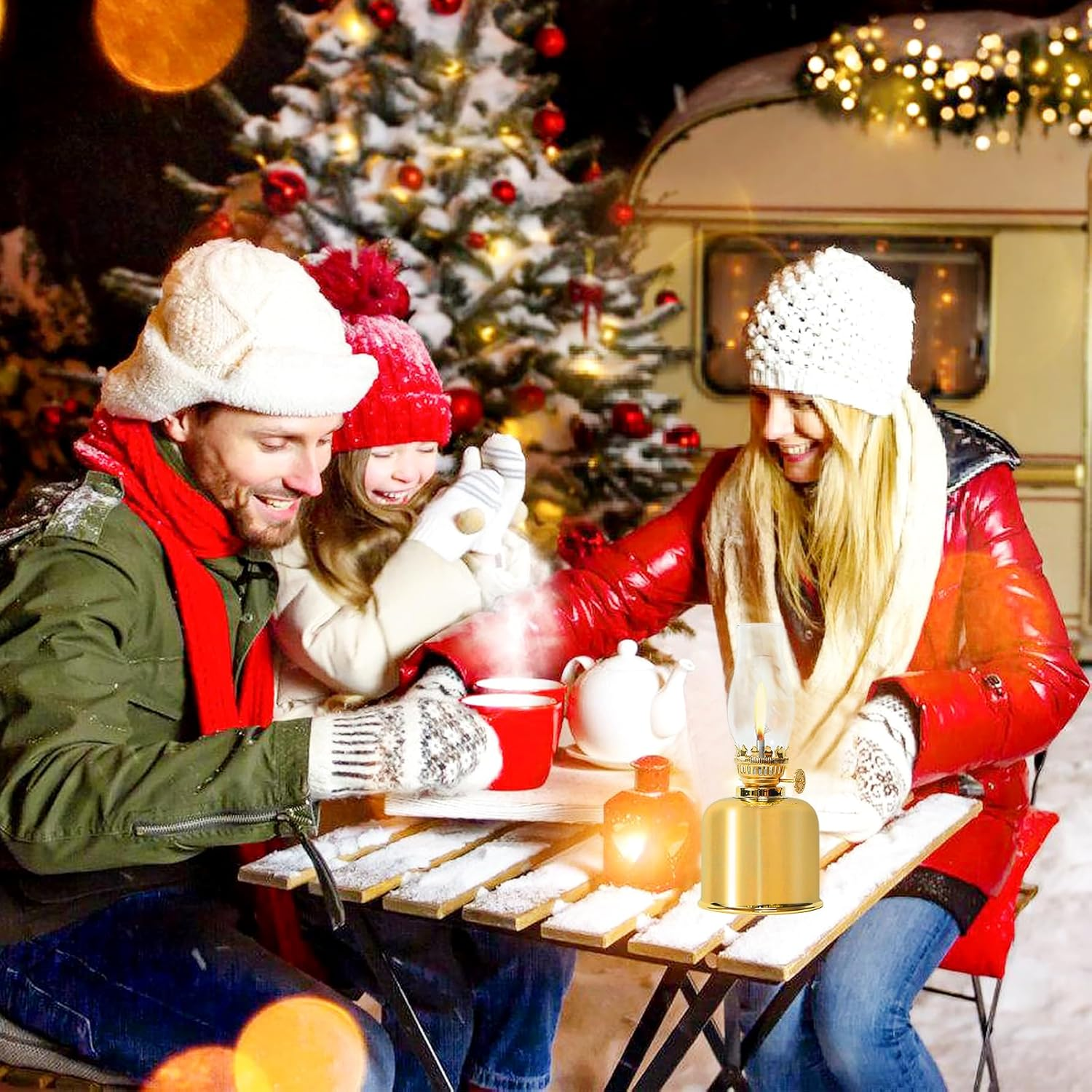 Petroleum Lamp for Indoor Use, Oil Lamp Lantern Metal, Oil Lamps Made of Glass Retro Nostalgia Transparent Adjustable Brightness Windproof Decorative Oil Lamp for Living Room Dining Room image number 4