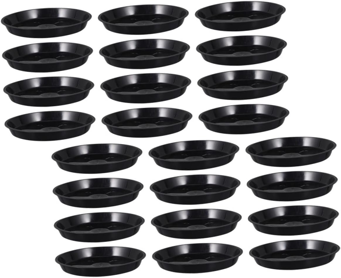 Kisangel 25Pcs Plastic Flower Pot Trays as Flowerpot Base for Indoor Plant Pot Ground Flowerpot Trays for Potted Plant image number 1