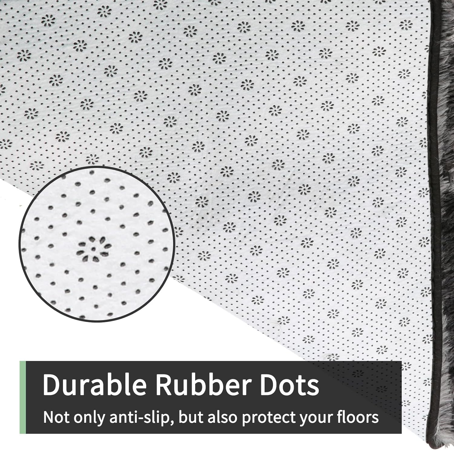 EDIMENS Super Soft Indoor Modern Shag Area Carpet Smooth Floor Mat Fur Rugs Fluffy Rugs Anti-Skid Shaggy Area Rug Large Floor Mat for Bedroom, Kids Play Room, Dormitory, Hotel(Dark Grey,200 * 300Cm) image number 3