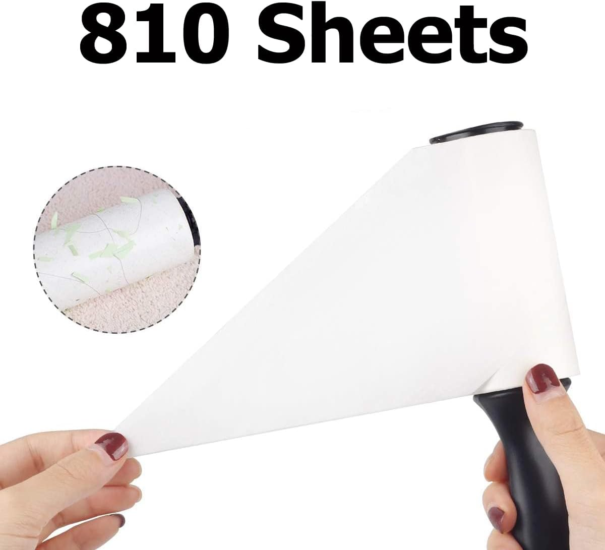 CROING - 810 Sheets Extra Sticky Lint Roller Mega Value Set for Pet Hair Removal Dog and Cat Lint Remover image number 6
