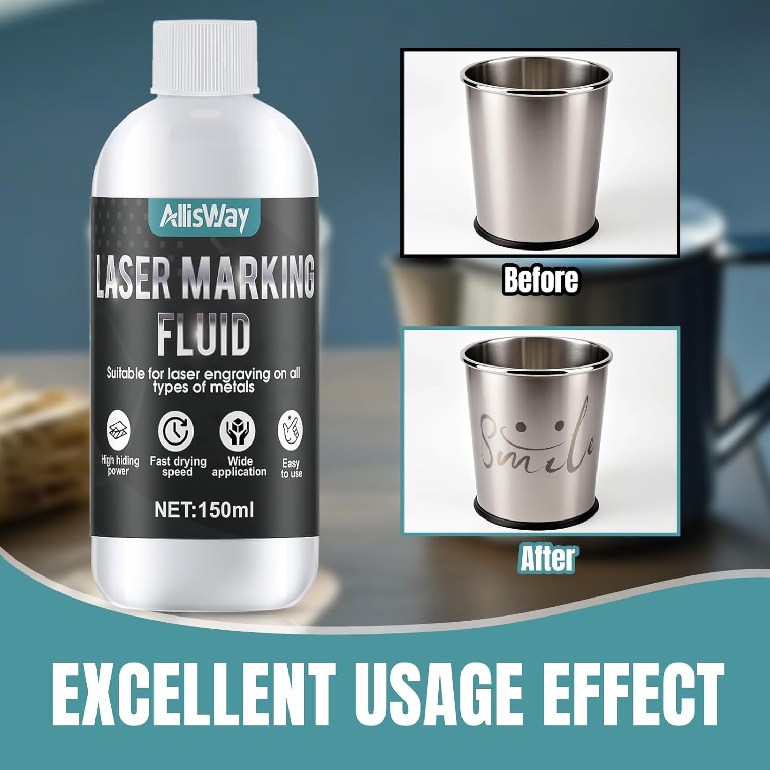 Laser Marking Fluid, Suitable for Laser Engraving on Most Metals, Including Aluminium, Stainless Steel, Brass, Etc image number 6