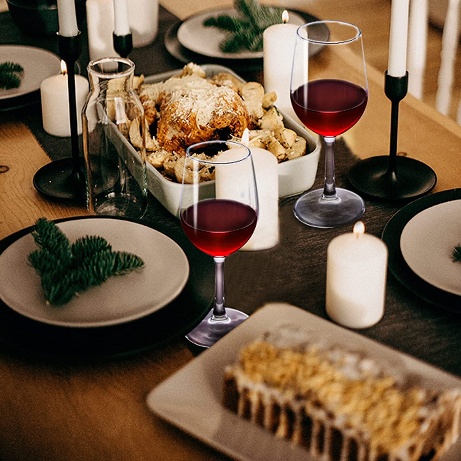 PARACITY Wine Glasses, Crystal Clear Glass, Long Stem Wine Glass for Red and White Wine - 10 OZ (Set of 2) image number 4