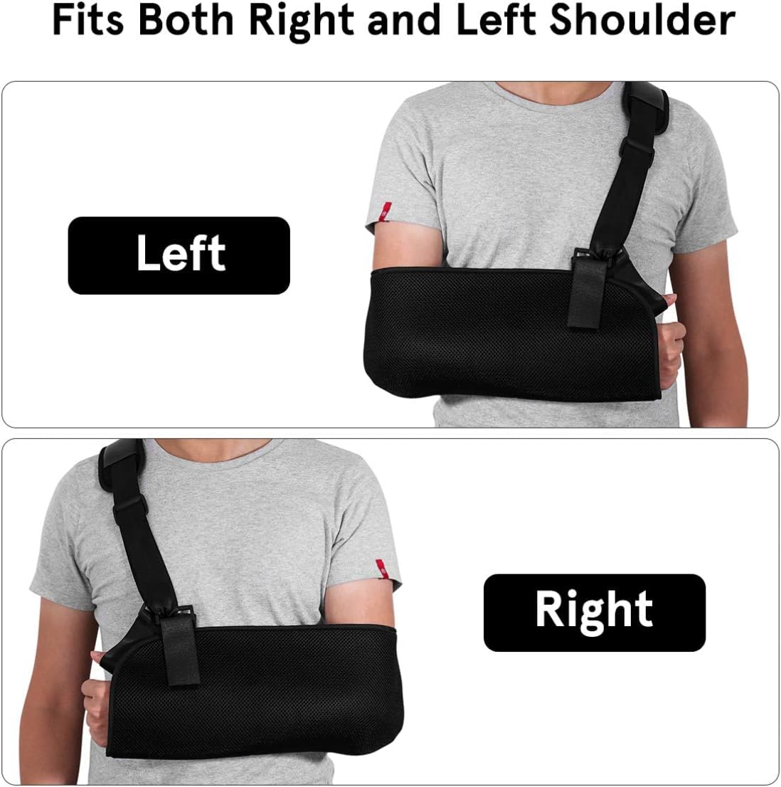 Arm Sling - Shoulder Retainer Arm Elbow Wrist, Adjustable Shoulder Rotator Sleeve Support Bracket for Men and Women, Breathable Rotator Cuff Shoulder Pad, Left Arm and Right Arm