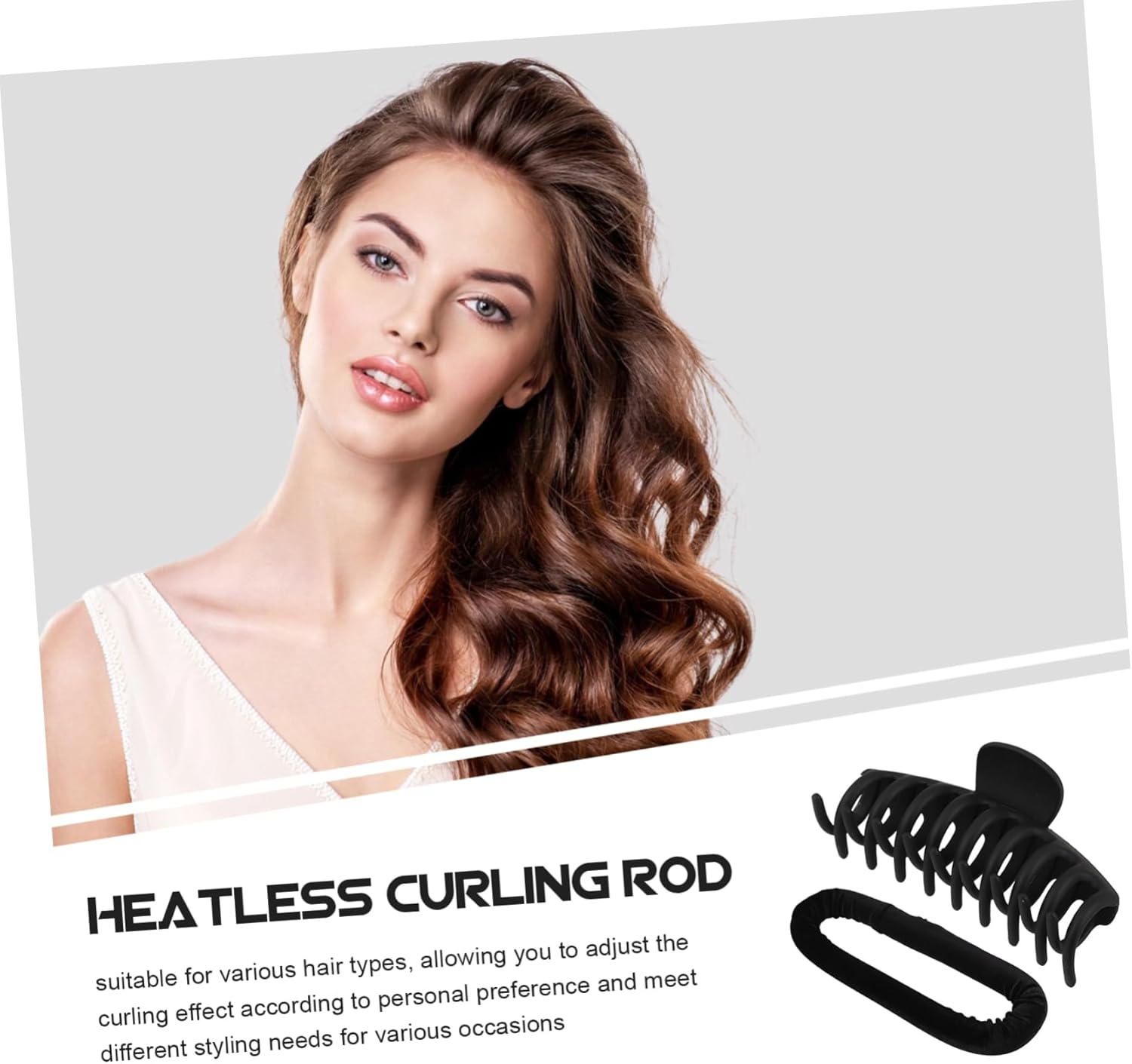 Healvian Heatless Overnight Curls Hair Curling Rod No Heat Hair Rollers for Sleeping Sponge Clip image number 1