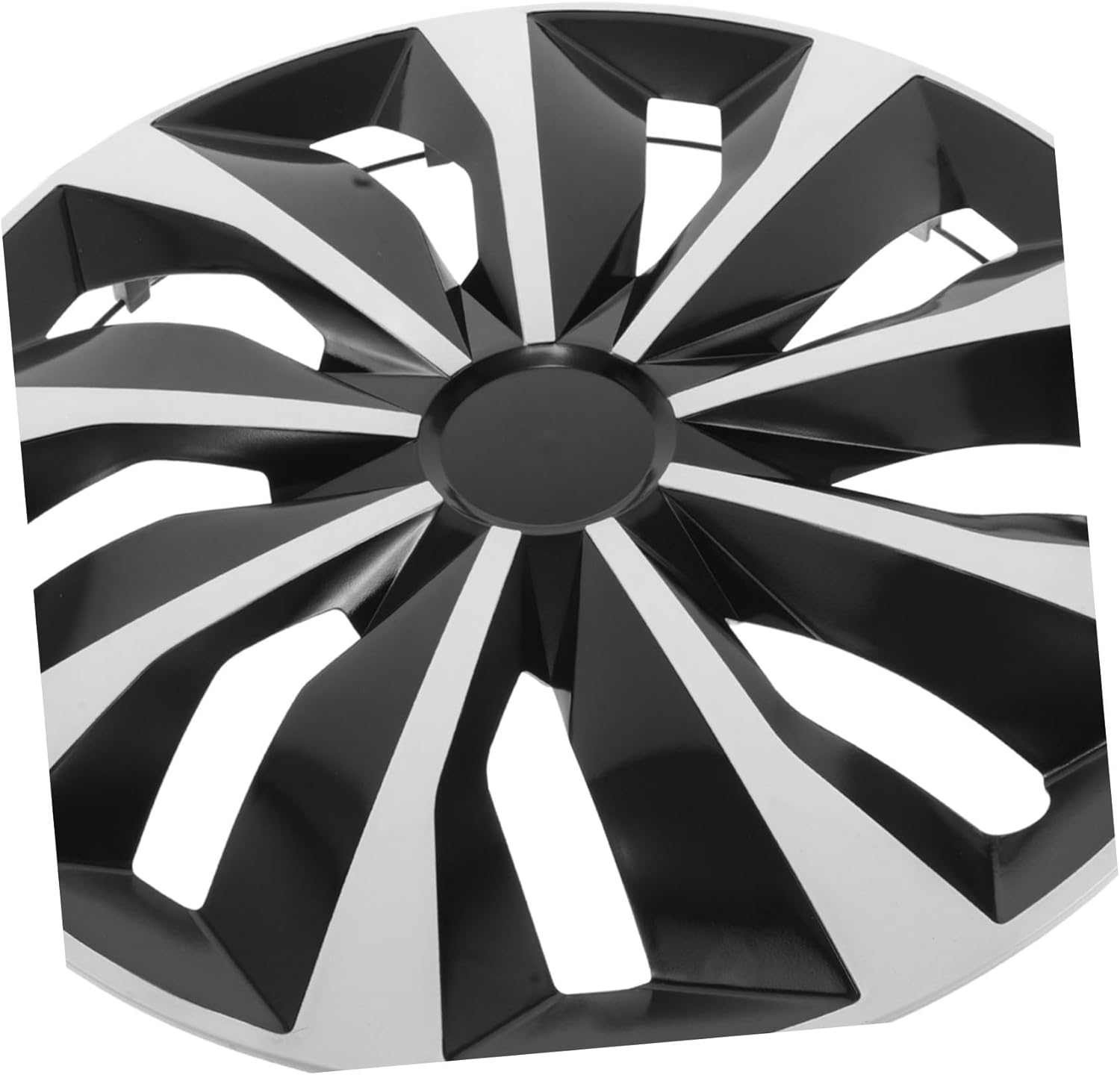 TINEASUR Universal 15-Inch Car Wheel Hubcap Replacement Tire Cover Decorative White Steel Rim Cap for Front Wheels, Vehicle Hubcaps Replacement Suitable for Cars image number 3