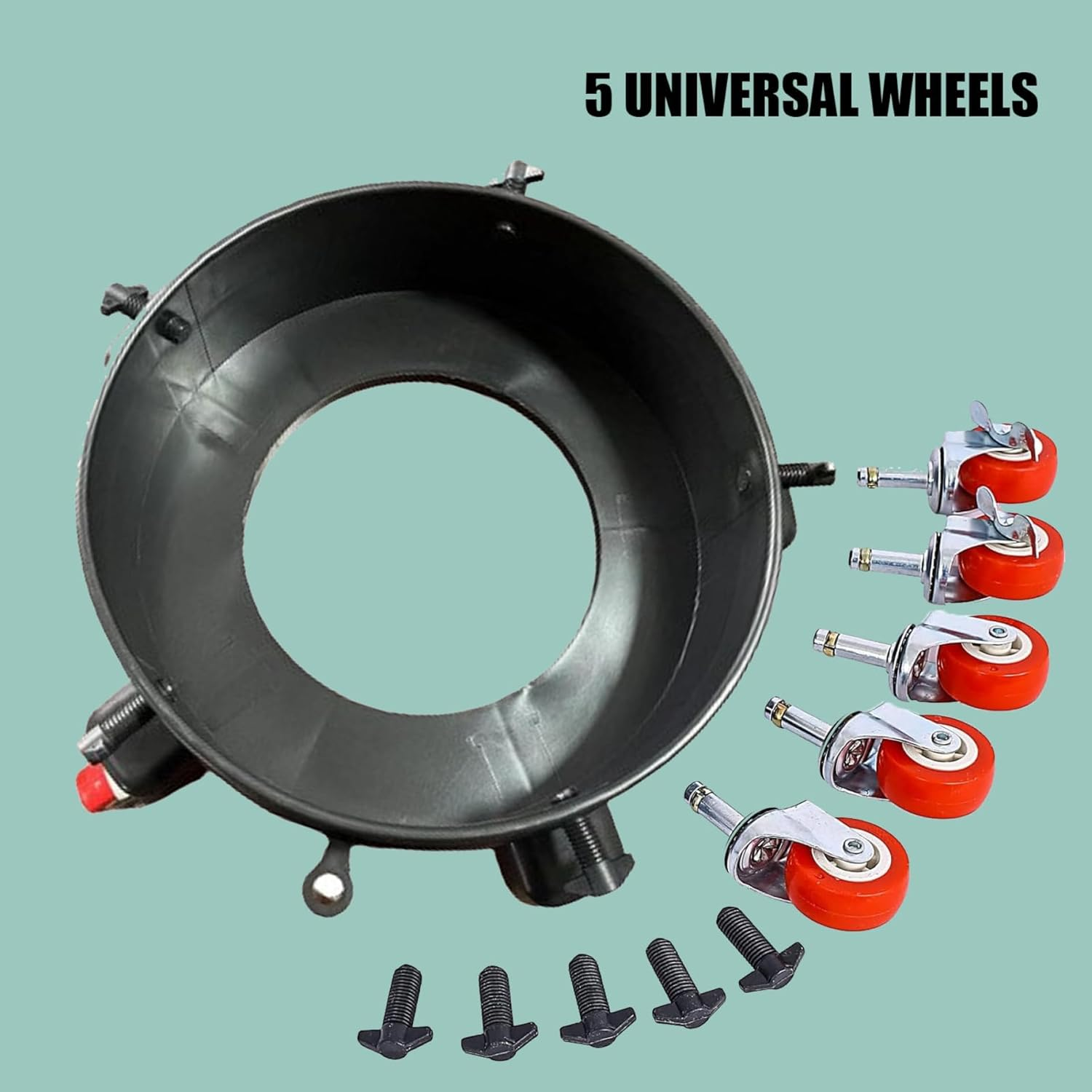 Plant Caddy with Wheels,13"Inch Rolling Plant Stand Flower Pot Mover, Planter Caddies round Plant Dolly for Heavy Duty Planter Plant Stand with Wheels image number 4