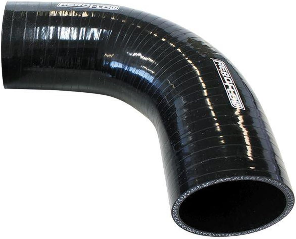 Aeroflow AF9203-300 Silicone Hose 90Deg; Black I.D 3.00" 76Mm X 120Mm Leg