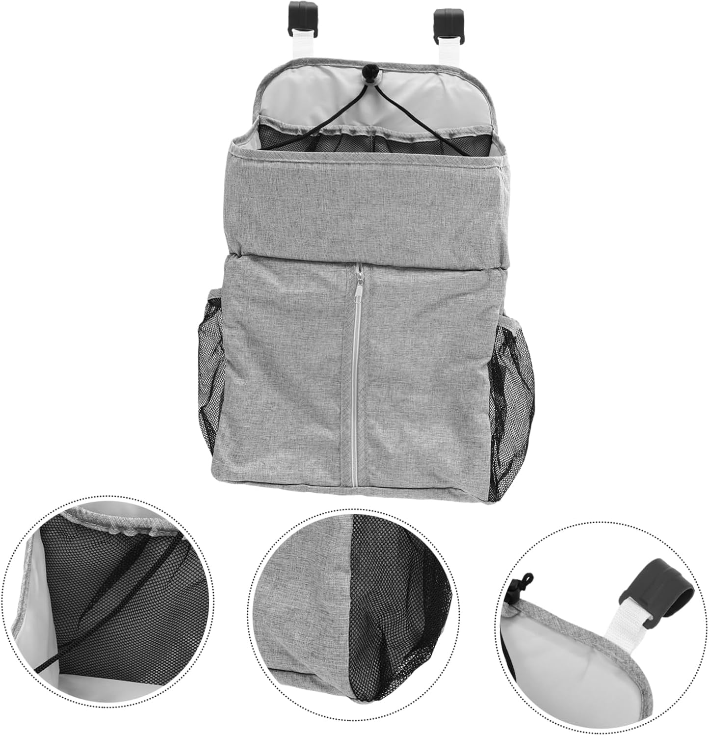 Nappy Caddy Diaper Bag Newborn Crib Storage Hanging Bag Washable Stylish image number 6