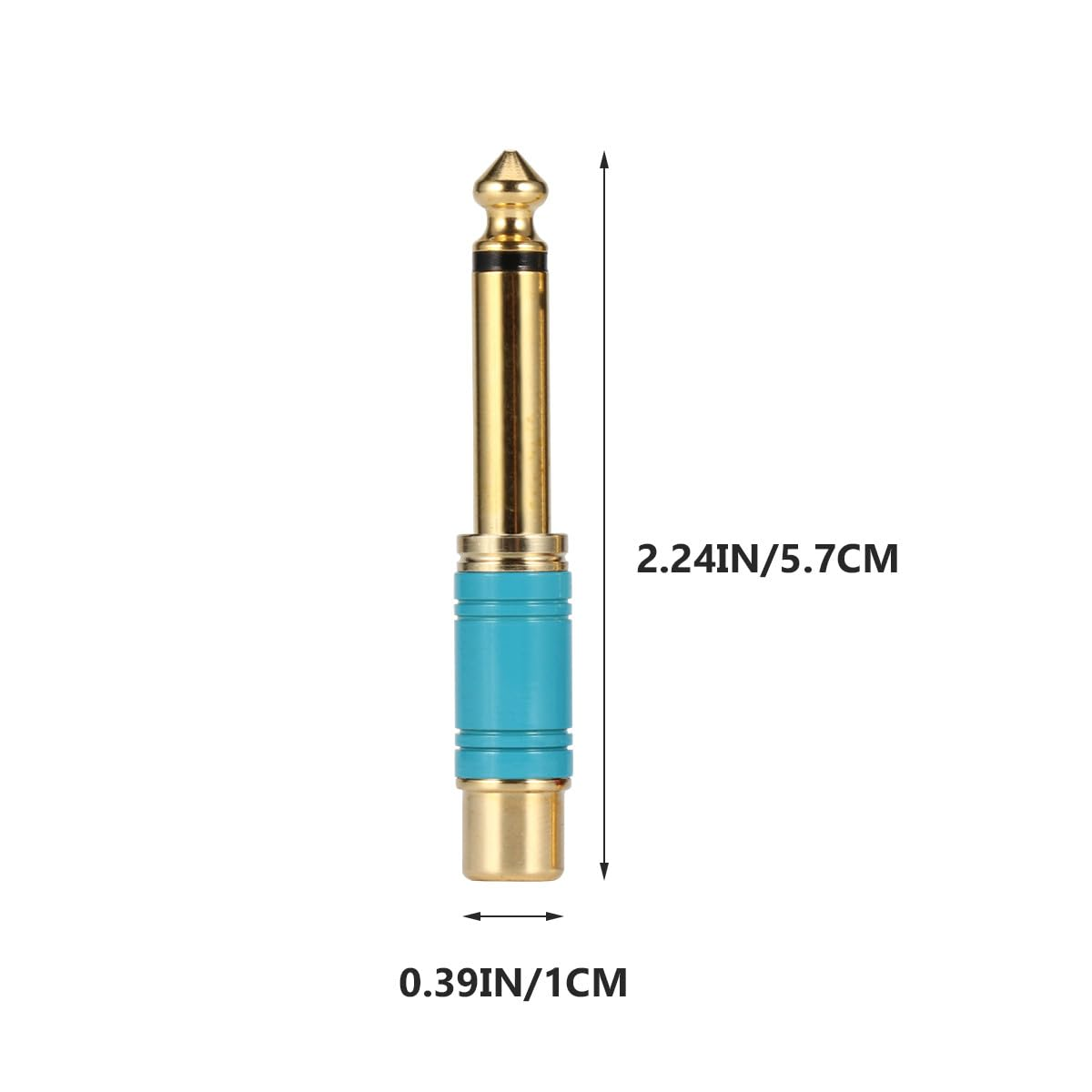 FIXOSHEE 6 Pieces 6.35Mm Mono Audio Adapter Set Female Jack to 1/4 Inch Male Metal Conversion Plugs for Guitar Mixer and Home Audio Equipment Random Color image number 5