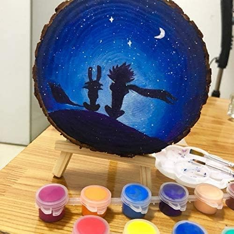 Unfinished Natural with Tree Bark Wood Slices 10 Pcs 4.2-4.7 Inch Disc Coasters Wood Coaster Pieces Craft Wood Kit Circles Crafts Christmas Ornaments DIY Crafts with Bark for Crafts Rustic Wedding image number 3