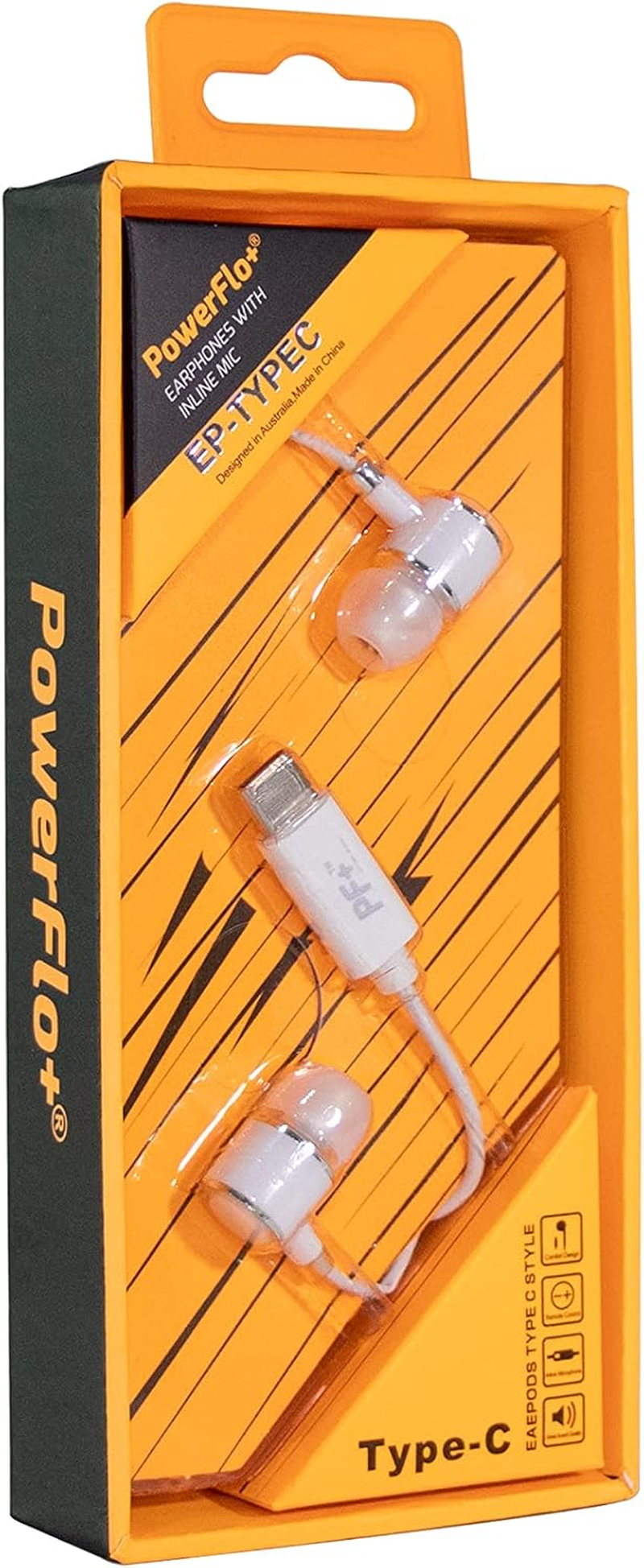 Powerflo Type C Earpods 1.2 Meter Length, White