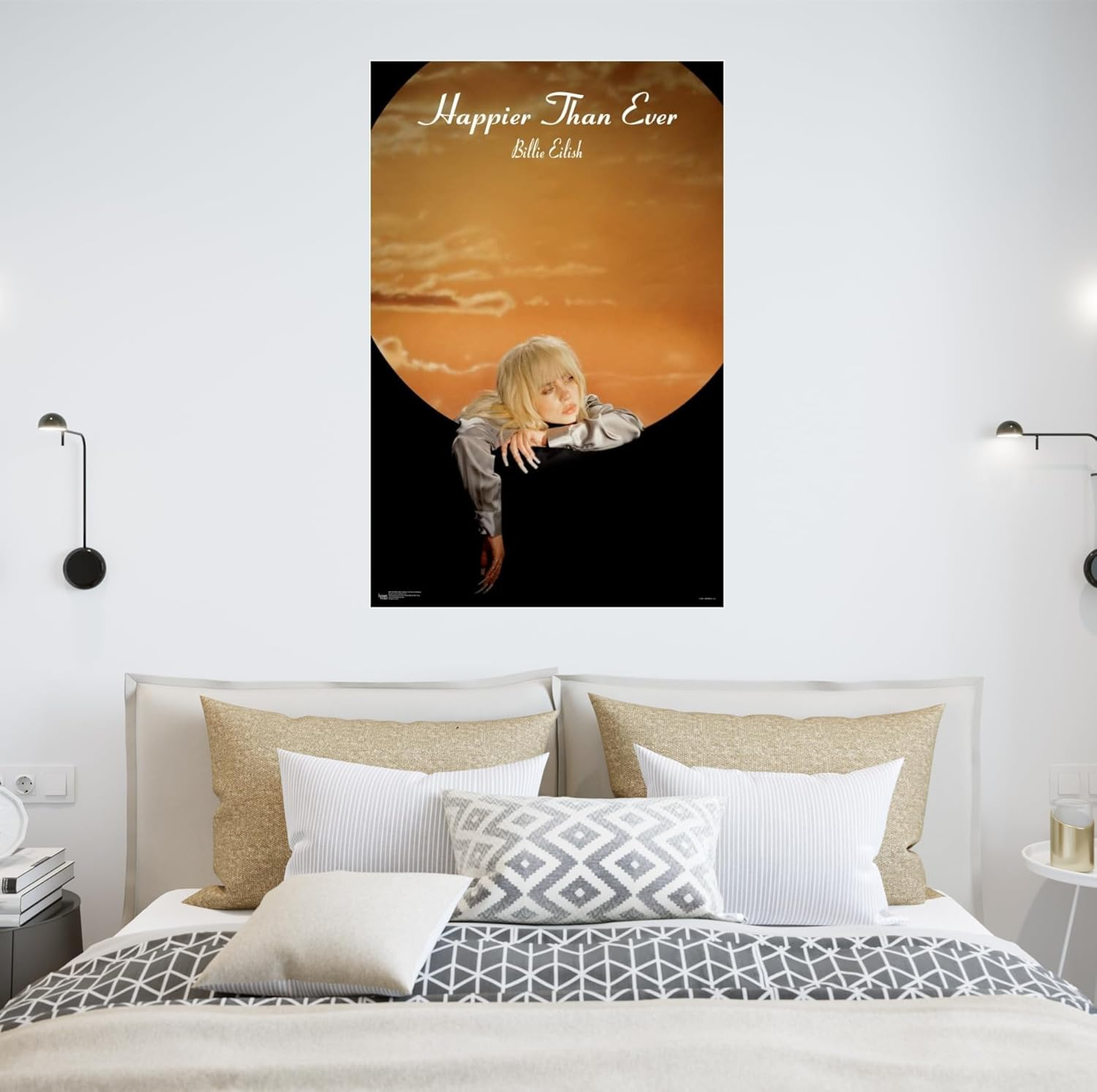 Billie Poster Eilish Music Album Cover Poster for Room Aesthetic Canvas Wall Art Bedroom Decor for Room 40X60Cm Unframed (J) - C image number 7