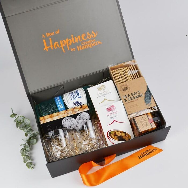 Manly Spirits Gin Time Hamper. Just Add a Splash of Tonic to This Delicious Manly Spirits Gin for the Perfect Refreshing Drink at the End of a Busy Day. a Great Idea for a Thank You Hamper, Birthday Hamper, Mothers Day, Christmas, Fathers Day image number 1