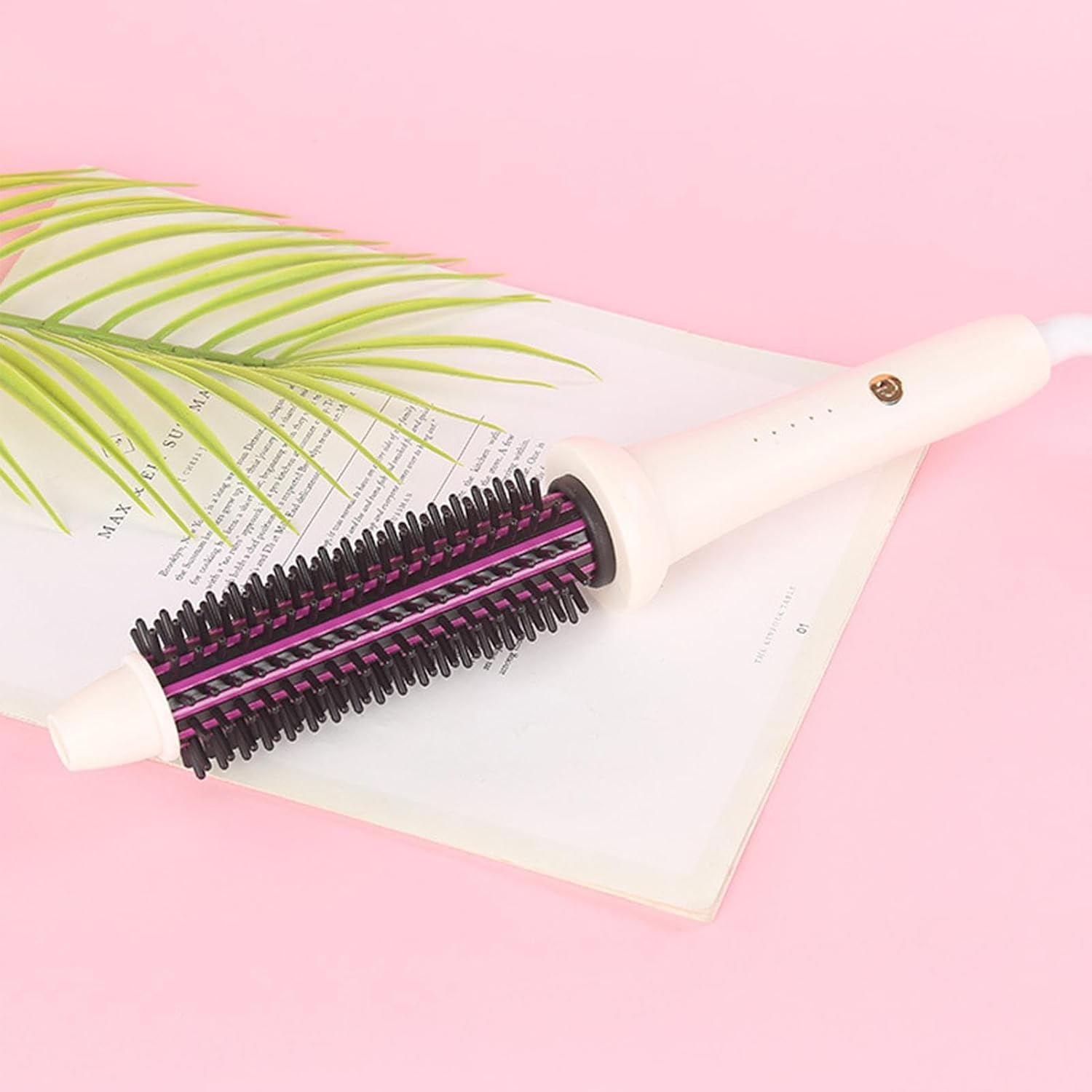 Rotating Curling Combuster - 28Mm Ionic Hair Styling Brush, Negative Ion Heat Plate | Portable Iron Brush for Professional Salon, Hotel, Treatments image number 2