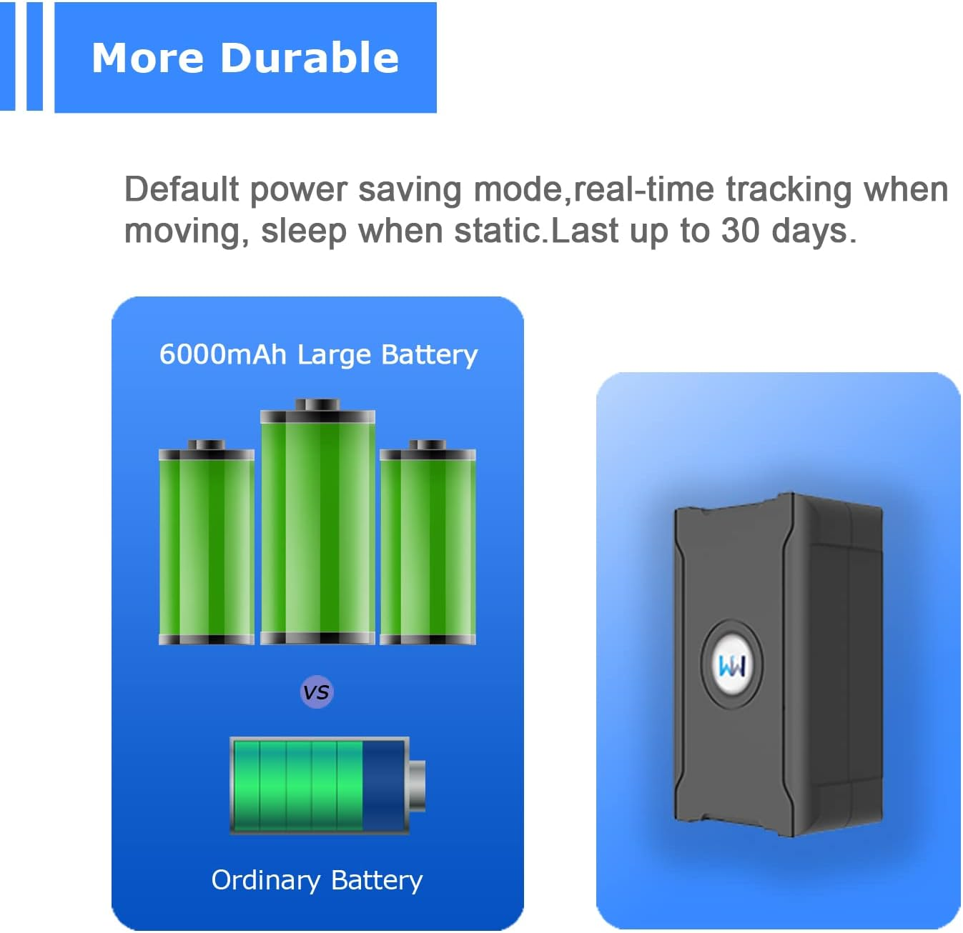 4G GPS Tracker for Vehicle，Gps Tracker for Kids, Dogs, Motorcycle,10S Instant Updates, 6000Mah Rechargeable Battery,Geo-Fence,Remote anti Theft,Monthly Fee Required Full Global Coverage image number 4