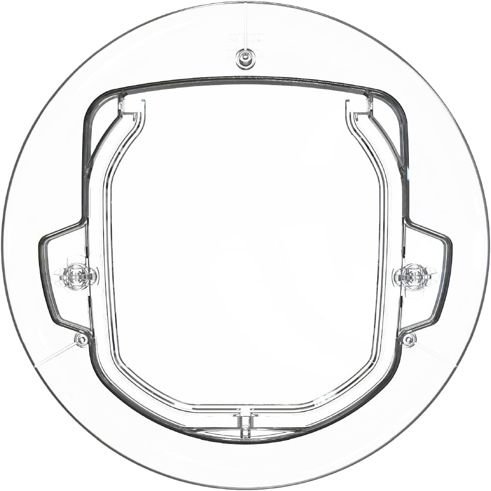 Hakuna Pets Cat & Small Dog Pet Door with 4-Way Locks for Screeens, Glass Doors & Windows up to 0.6" Thick, for Pets up to 20 Lb, Ultra Clear