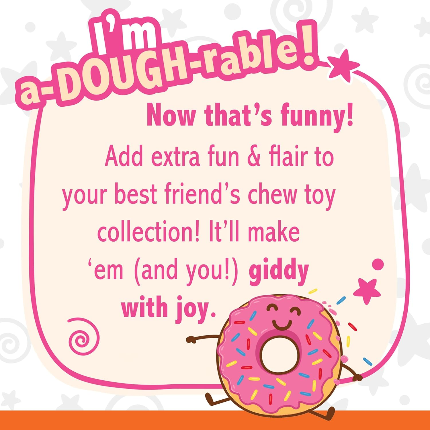 Nylabone Power Chew Glazed Donut Bacon Wolf image number 1