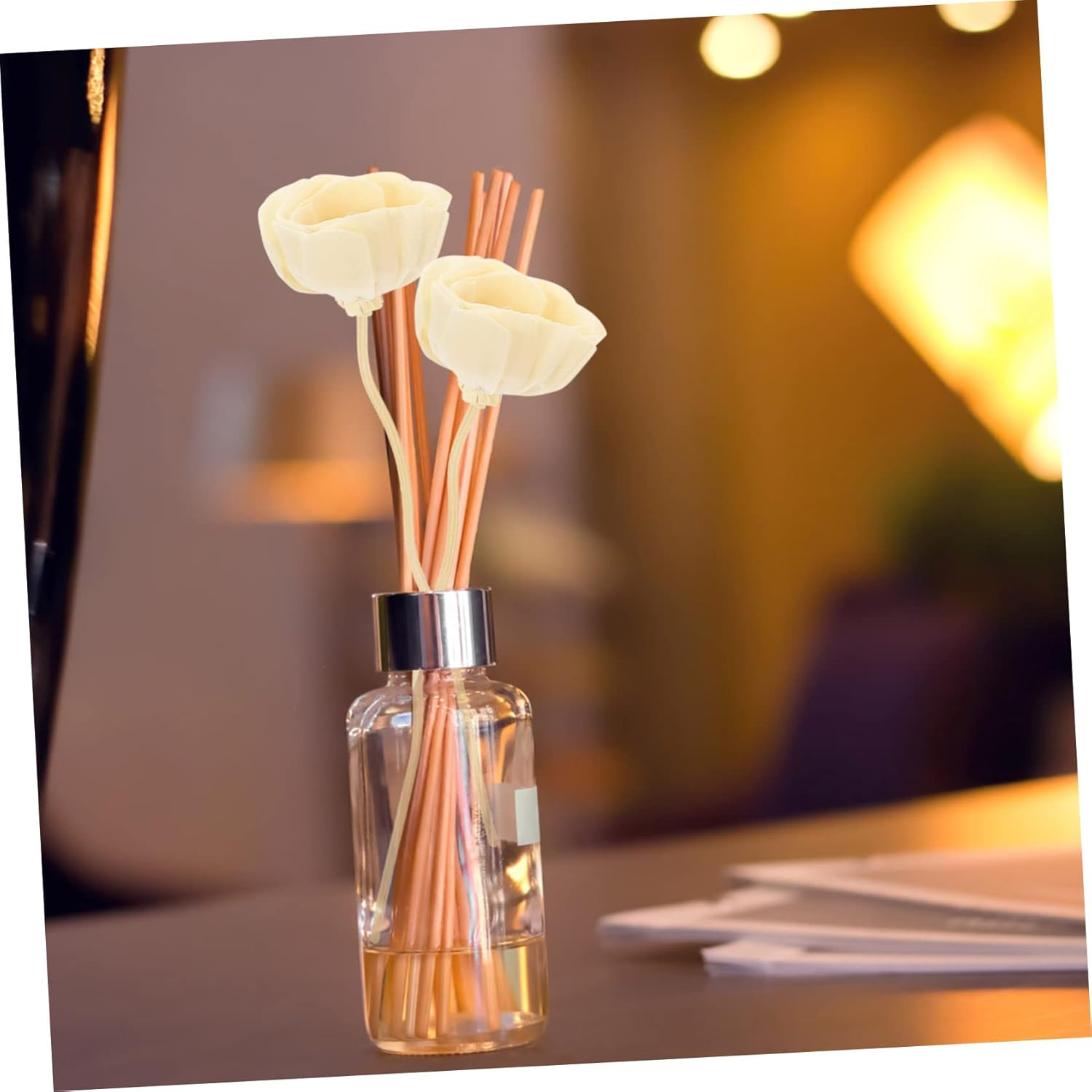 Aromatherapy Flower Diffuser Sticks 10Pcs Rattan Grass Essential Oil Reeds for Home Office Decor