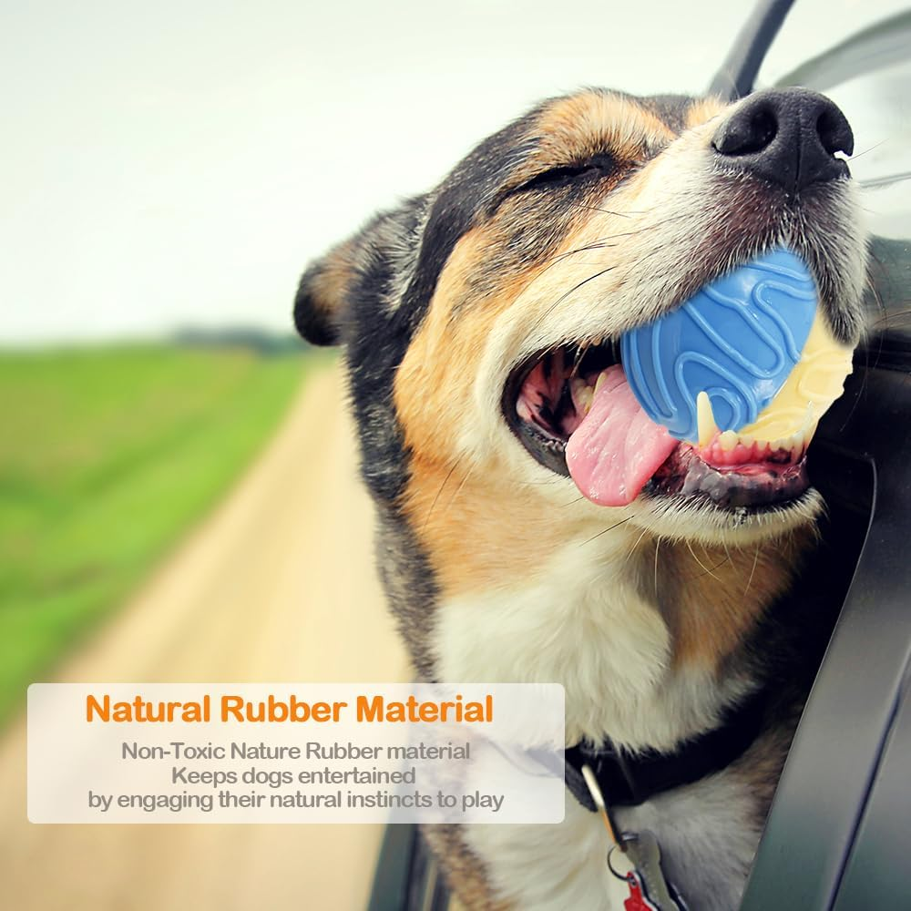 BPS BPS-7430 BPS-7430 Dog Toy Rubber Ball Squeaky Toy Indestructible High Stretch Medium Large Random Color (M Model 2) image number 4