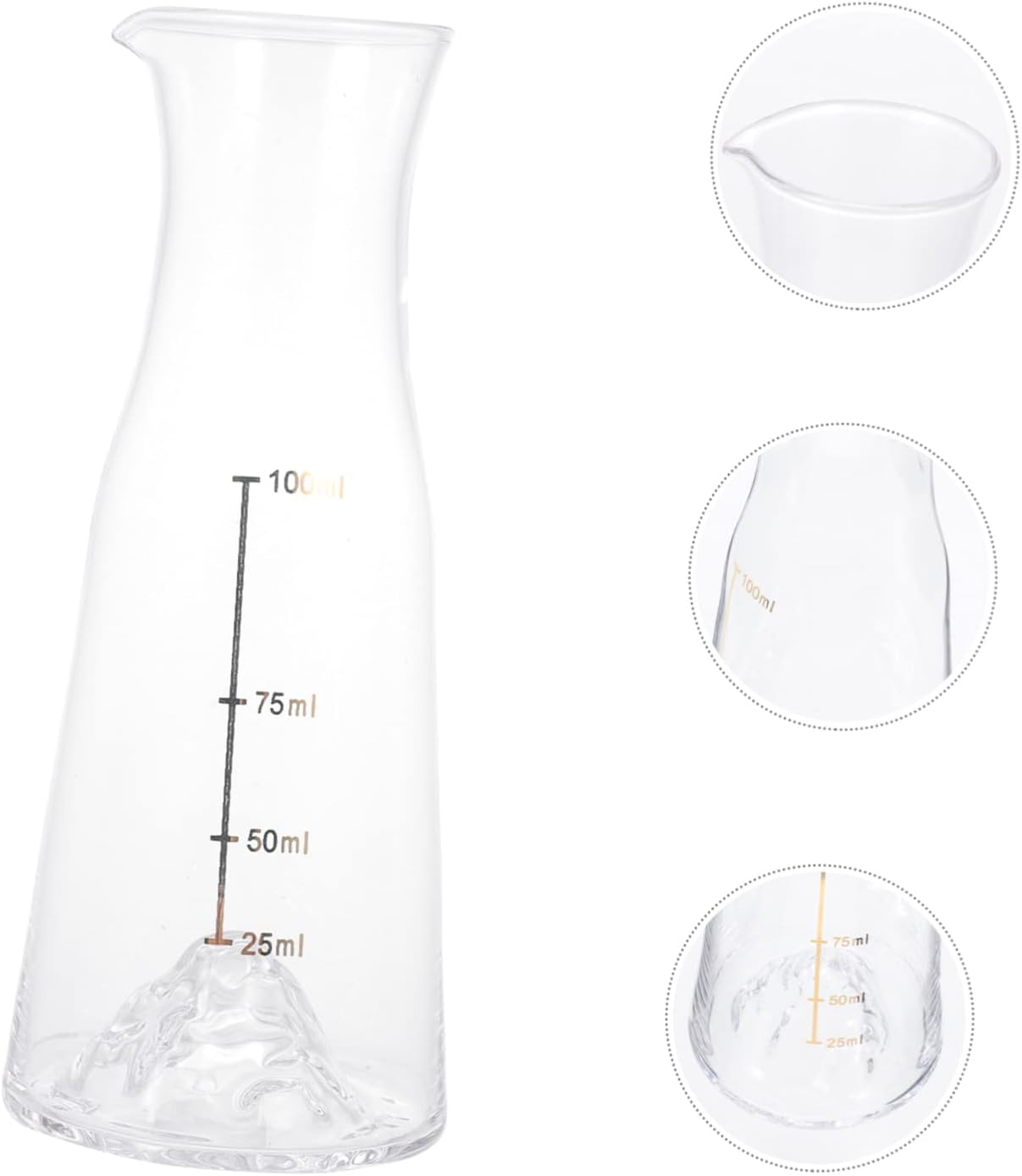 KICHOUSE Glass Wine Dispenser Fine Craftsmanship Decanter for Brandy Liquor Whisky Wine image number 3