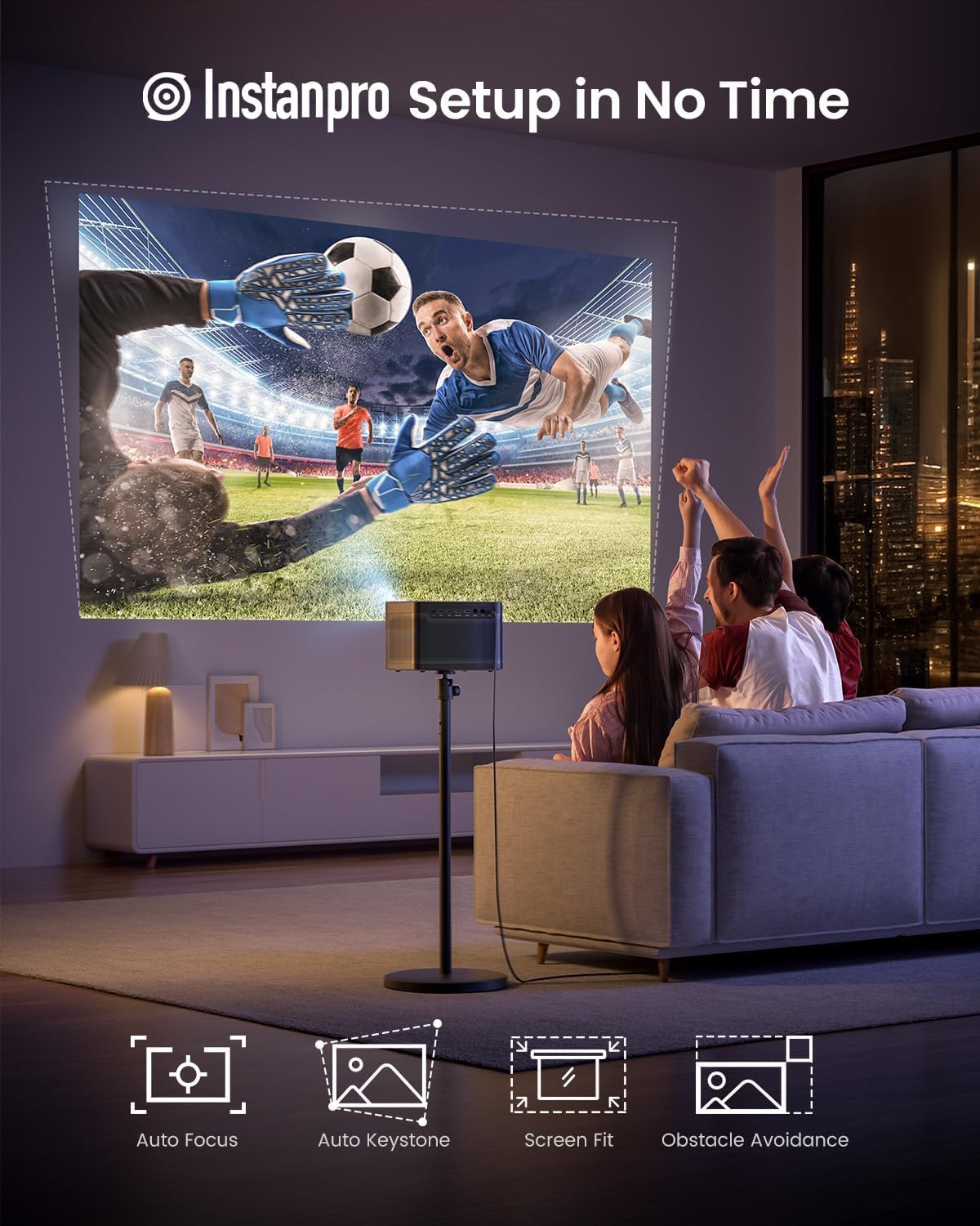 Dangbei DBOX02 Projector 4K Laser, 2450 ISO Lumens, Google TV Netflix Officially Licensed, Ultra HD Home Theater Cinema Projector with Wifi Bluetooth, HDR10+, up to 200-Inch, 2X12W DTS:X Dolby Audio image number 6