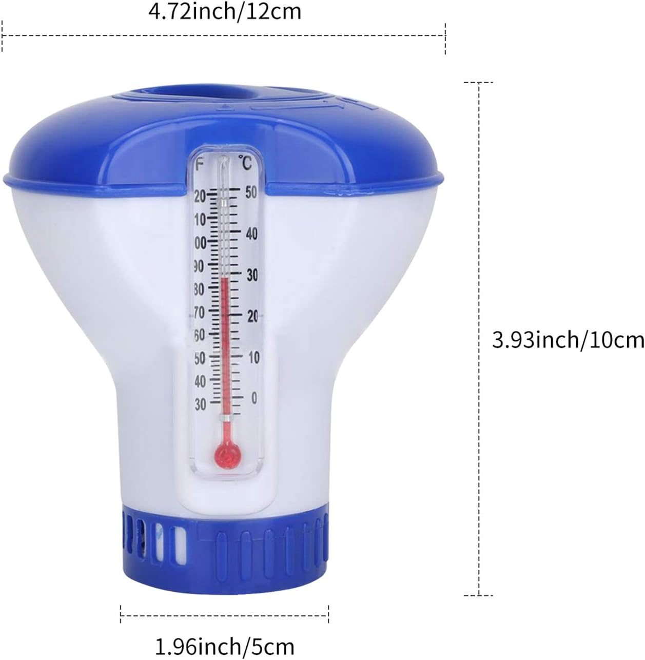 Yasao Pool Chemical Dispenser with Thermometer Floating Chlorine Tablets Dispenser Spa Chemical Dispenser for Outdoor Indoor Swimming Pools Spas Hot Tubs Fish Ponds image number 1