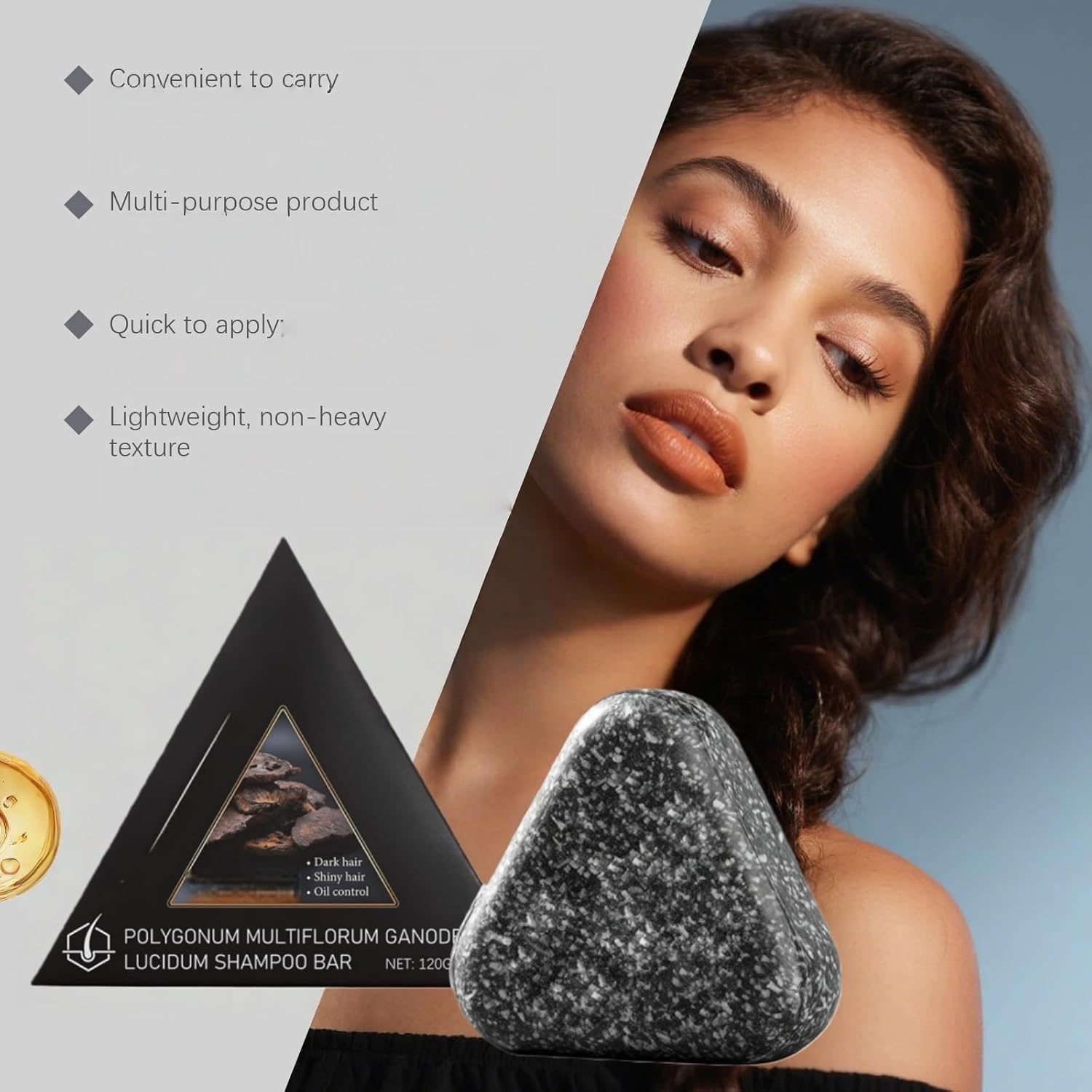 Polygonum Multiflorum Shampoo Black Hair Soap Bar - anti Hair Loss & Thickening for Thinning, Shampoo & Conditioner Bar for Gray & Older Women, Deep Cleansing for Scalps (5) - 1 image number 7