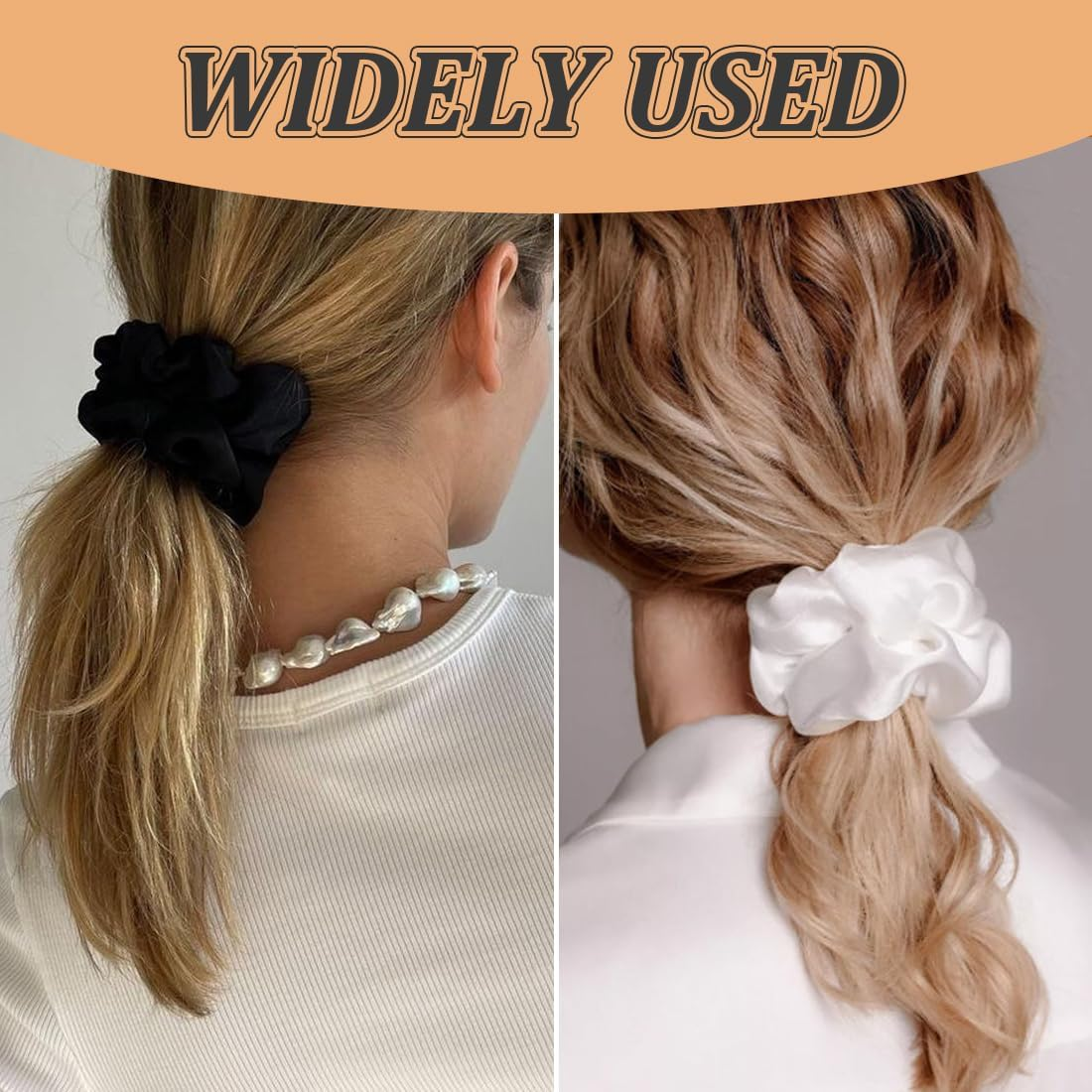 Pack of 4 Women'S Velvet Scrunchies with Zip Pocket, Girls Elastic Cable Elastics, Velvet Scrunchies with Hidden Zip Pocket, Elastic Hair Bands image number 2