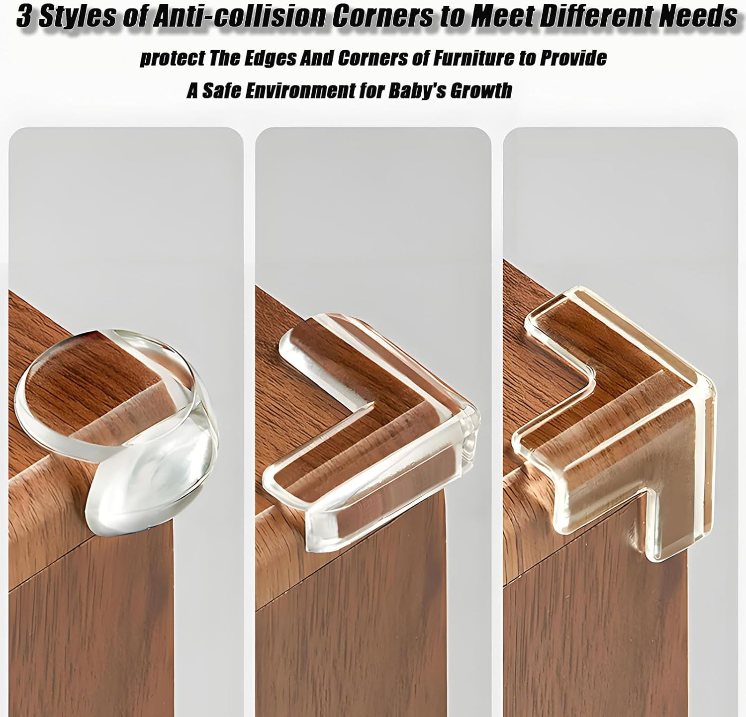 MYTOAU 30 Pack Proofing Corner Protectors, Clear Edge Protector Strip,Silicone Soft Edge Guards, Furniture Corner Guards & Edge Safety Bumpers for Children,Thicker & Durable Table Corner Cushions image number 5