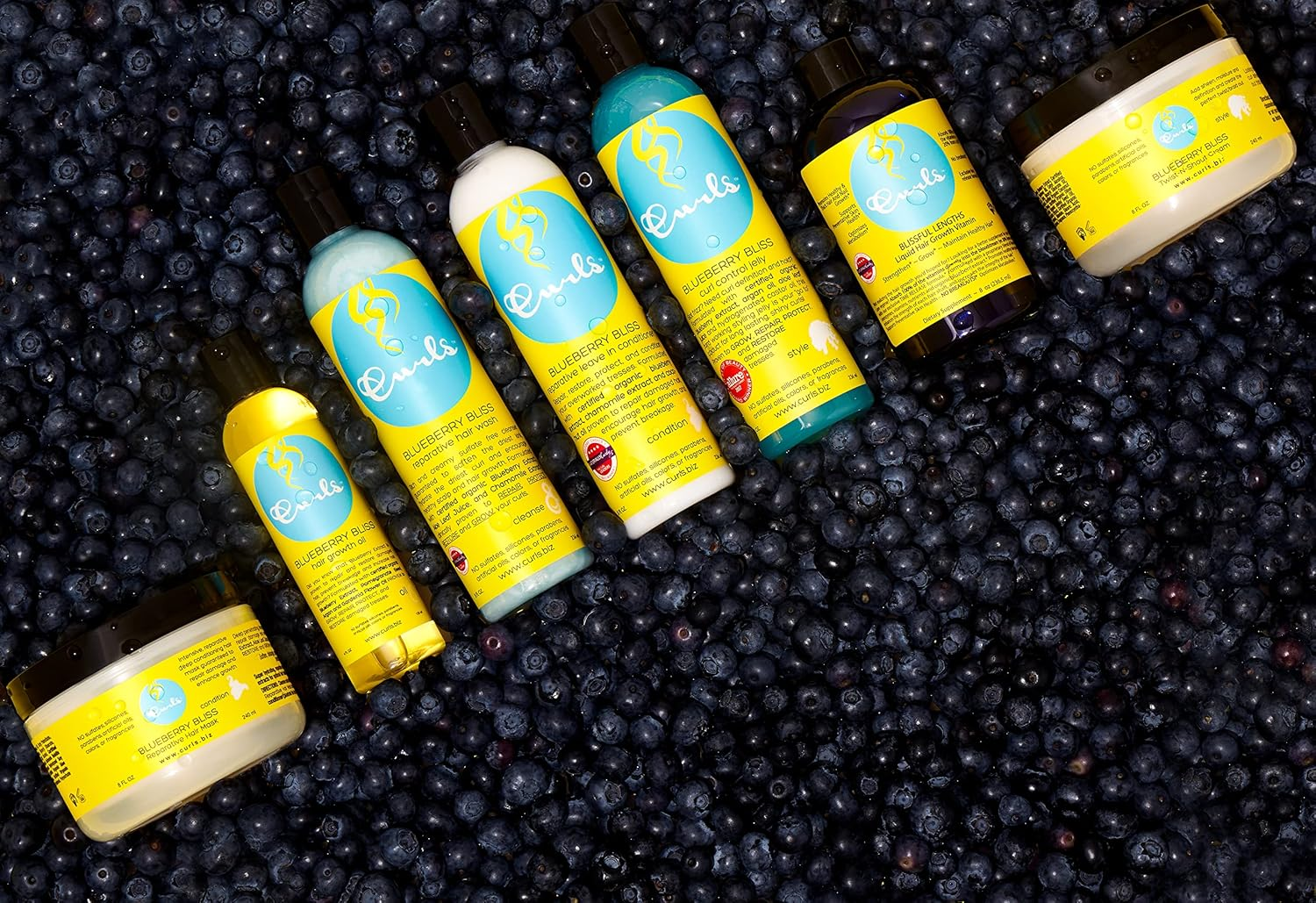 Curls Blueberry Bliss Reparative Leave in Conditioner - Repair Damage and Prevent Breakage - Encourage Hair Growth - for All Types 8 Oz image number 2