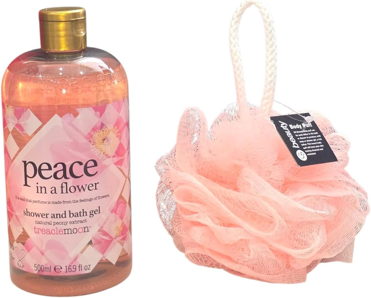 Peace in a Flower Shower and Bath Gel 500ML with Free Beauty Body Puff(Any Colour) image number 5
