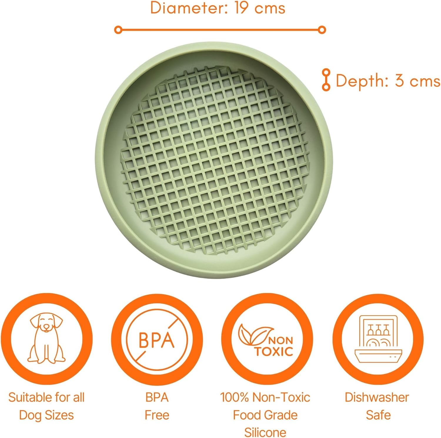 Dog Lick Mat Catcher, Bathing, Shower & Groomimg Distractor, Slow Feeder Dog Bowl for Anxiety Reduction, Boredom Buster, Unique Food and Dribble Catcher Design, Suitable All Dog Sizes (Green) image number 5