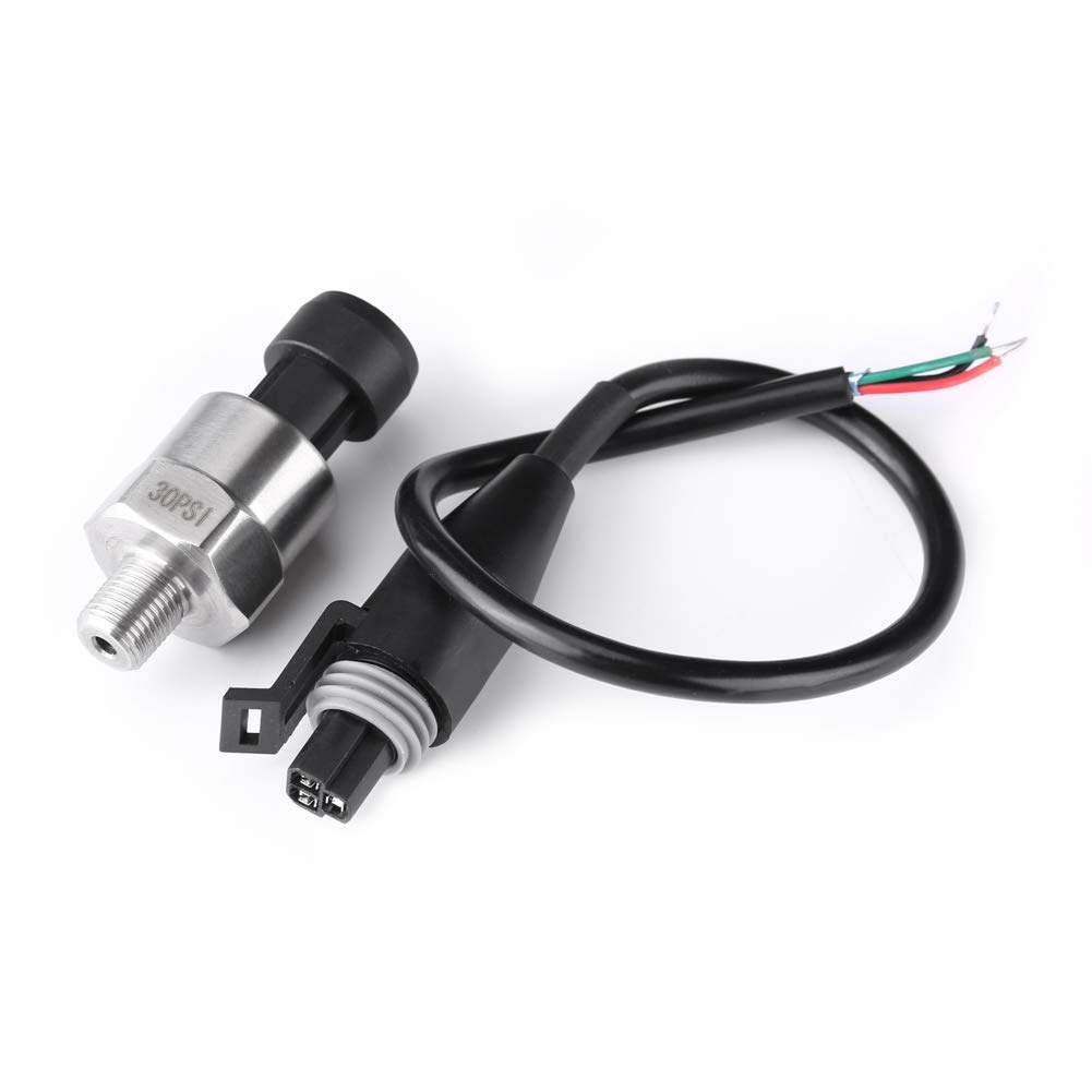 Pressure Transducer - 1/8 Inch NPT Thread Transducer Pressure Sensor - Pressure Sender Pressure Gauge for Oil, Fuel, Air, Water (30PSI) image number 5