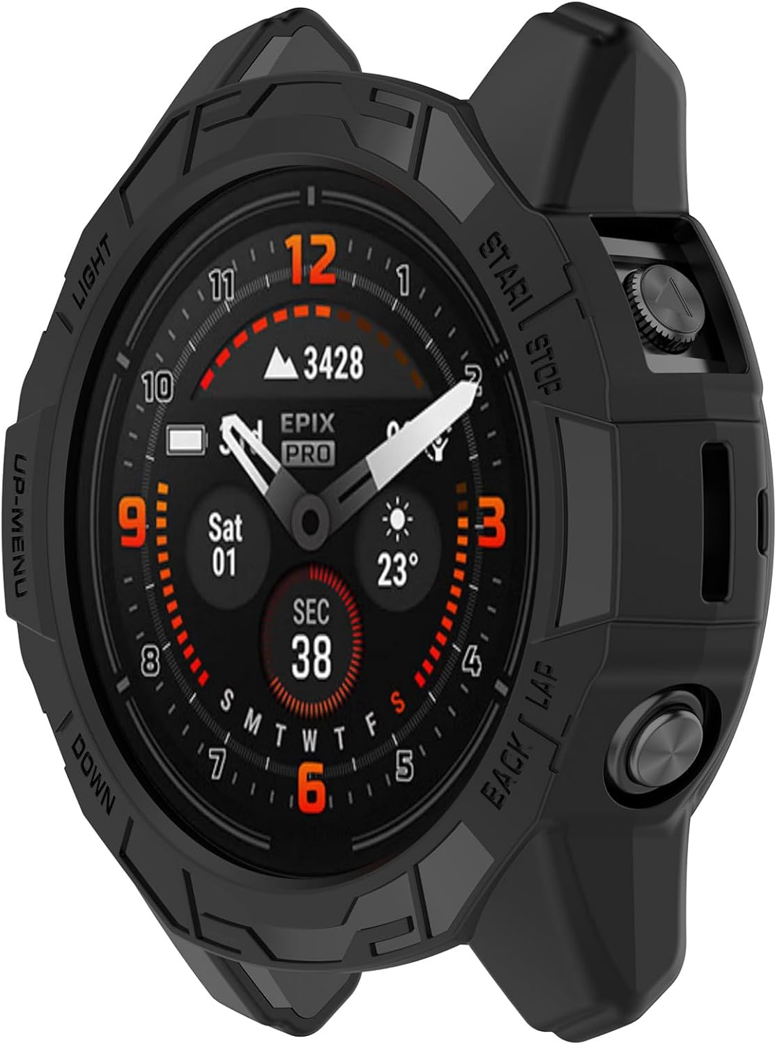 Case Compatible with Garmin Epix Pro (Gen 2) and Fenix 7 Pro 47Mm, TPU Screen Cover Anti-Scratch Bumper Frame Protective Case (Black) image number 4