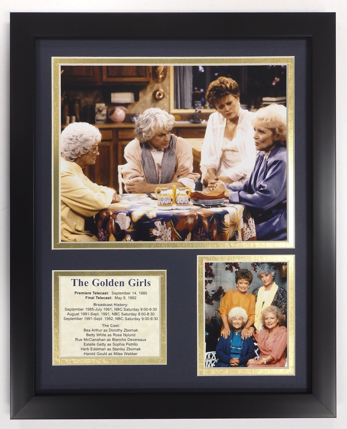 Legends Never Die the Golden Girls Framed Photo Collage, 11 X 14-Inch White