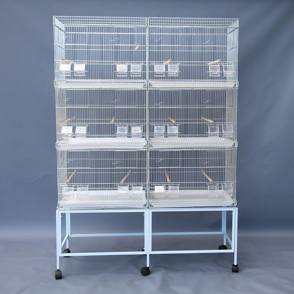 6Xbreeding Bird Cages on Stand for Canary Parakeet Budgie Cockatiel image number 6