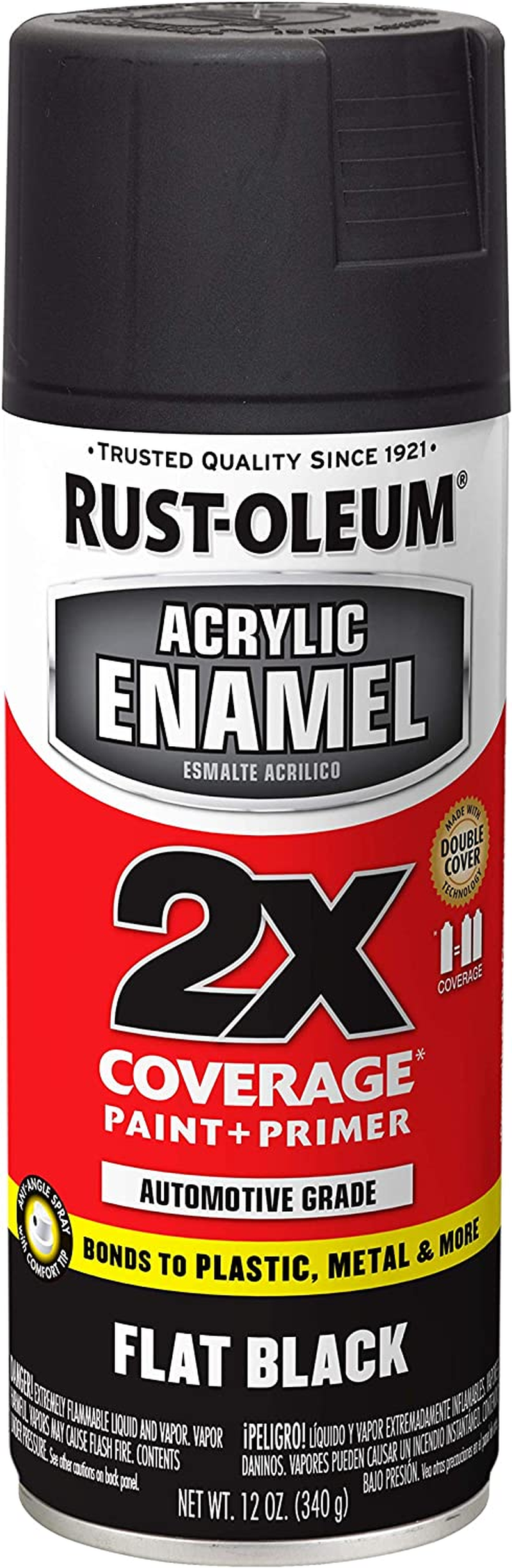 Rust-Oleum 2X Acrylic Enamel Top Coat Spray Paint, Gloss White, 340 G