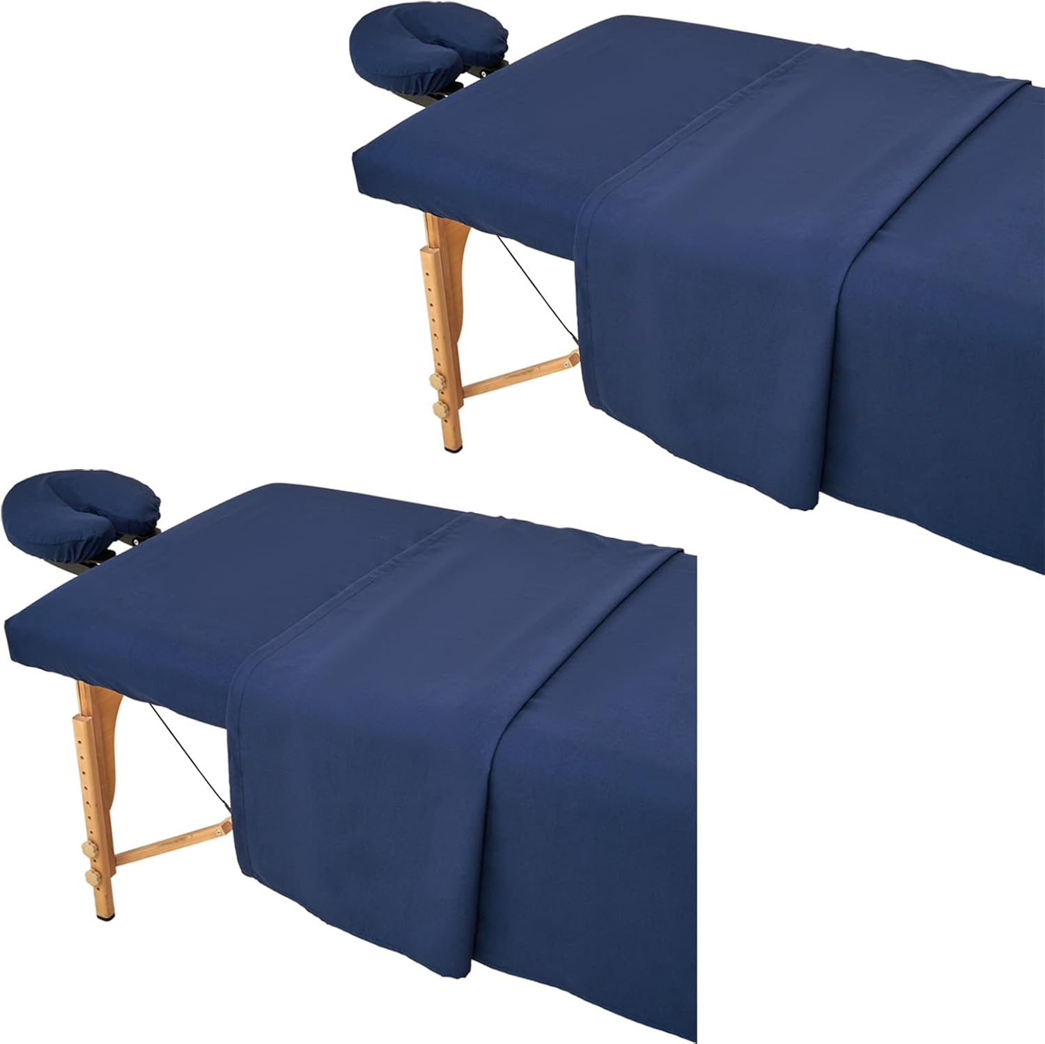KAKU HOME 4 Sets Extra Thick Massage Table Sheets Sets Soft Premium Microfiber 3 Piece Set Massage Sheet Set for Salon Spa Bed Include Fitted Covers Flat Sheets Face Cradle Cover