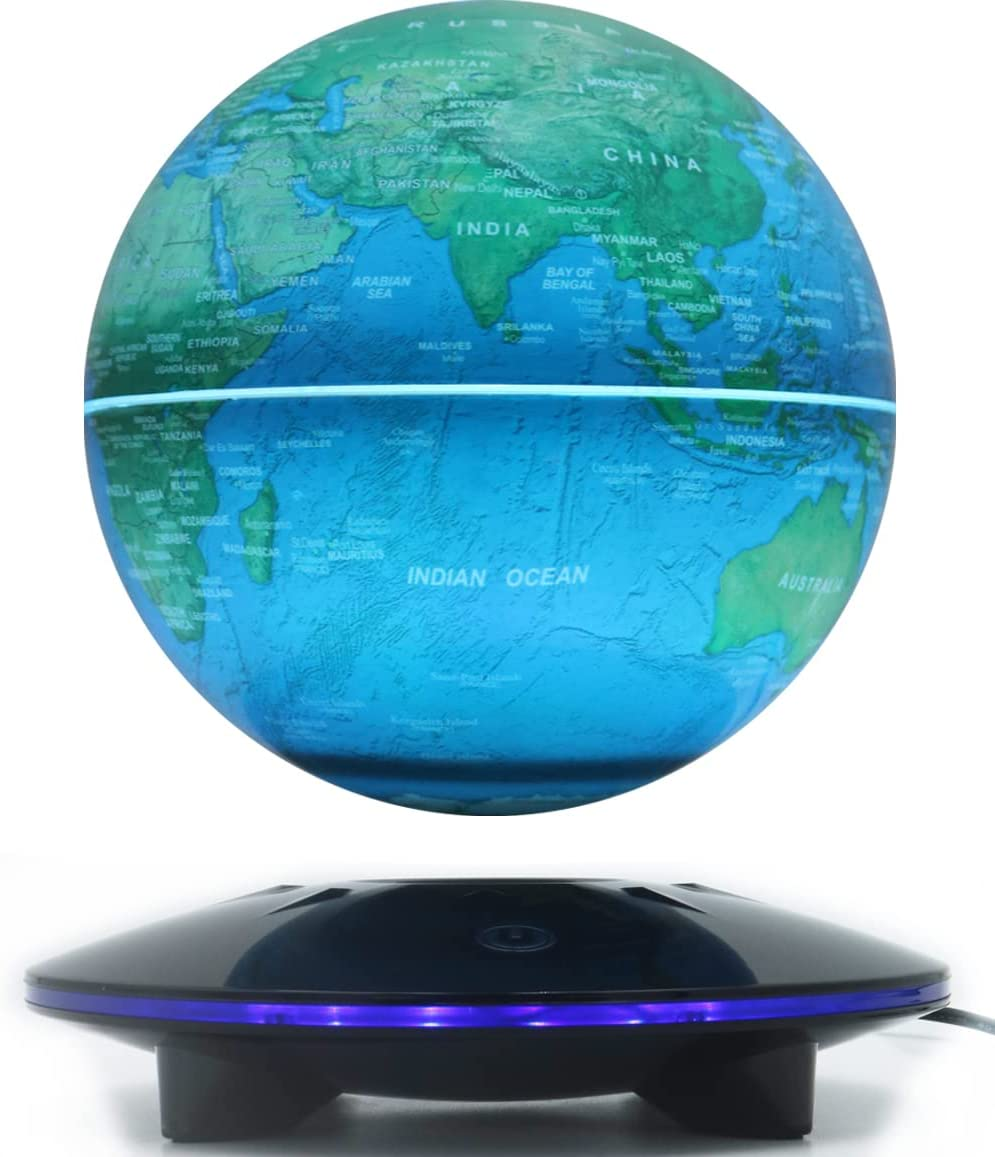 Magnetic Levitating Globe, 6 Inch LED Levitation Floating World Map Globe, Auto Rotation Suspended in Mid-Air with Touch Control for Home Office Desk Decoration image number 6
