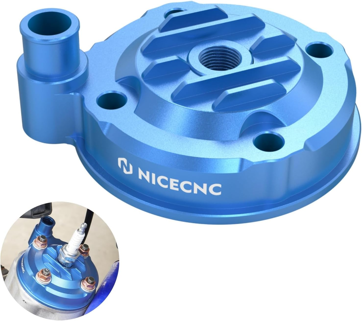 NICECNC Blue Cylinder Head Cover Top Cap Compatible with Yamaha YZ85 2002-2018,Dirt Bike Aluminum Cnc-Machined image number 5